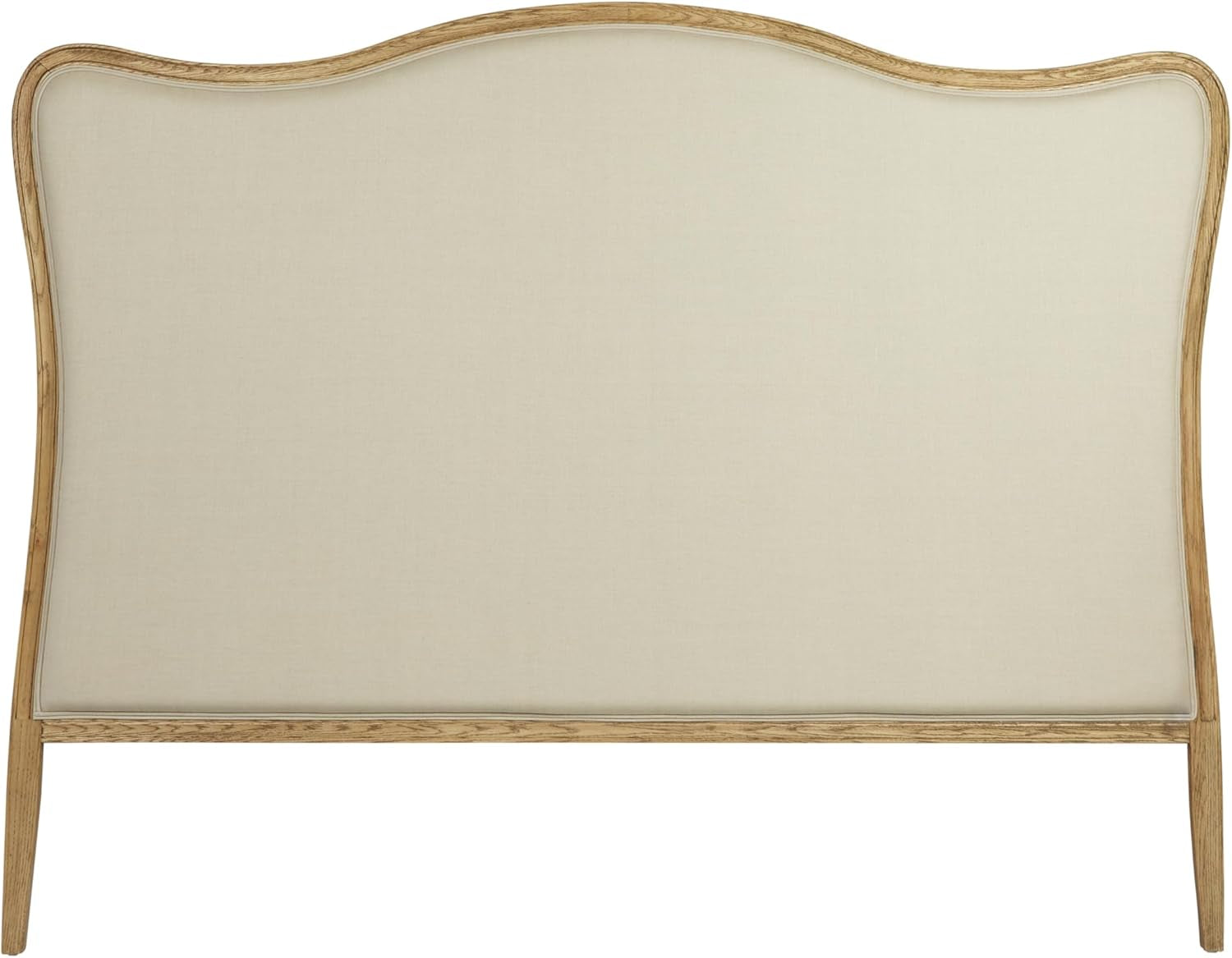 Elegant Oak And Linen King Size Headboard For Bedrooms-3