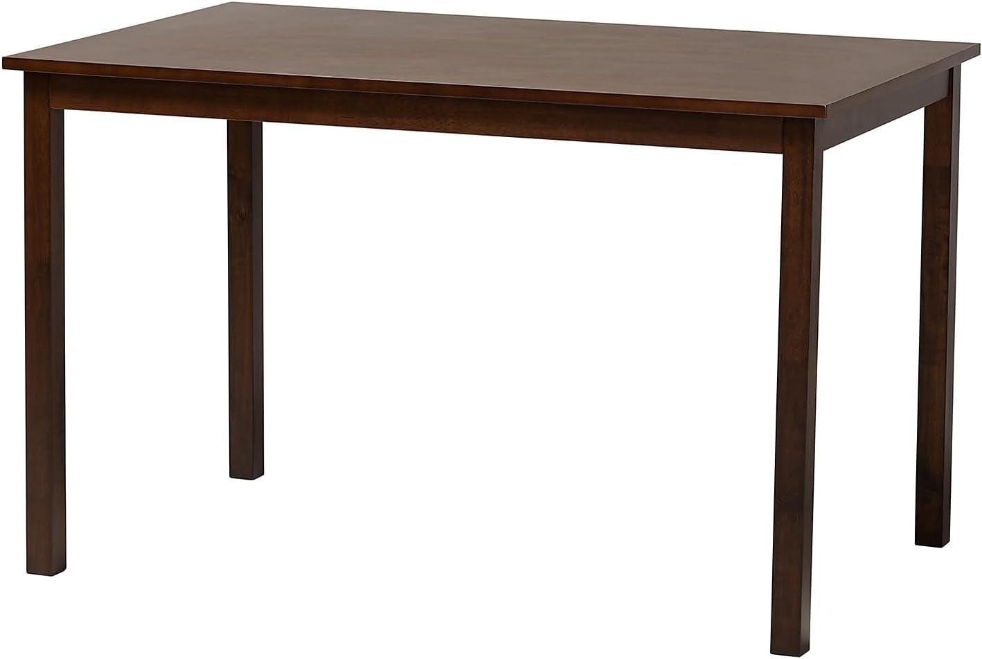 Andrew Modern Dining Table Dark Brown Hardwood Finish
