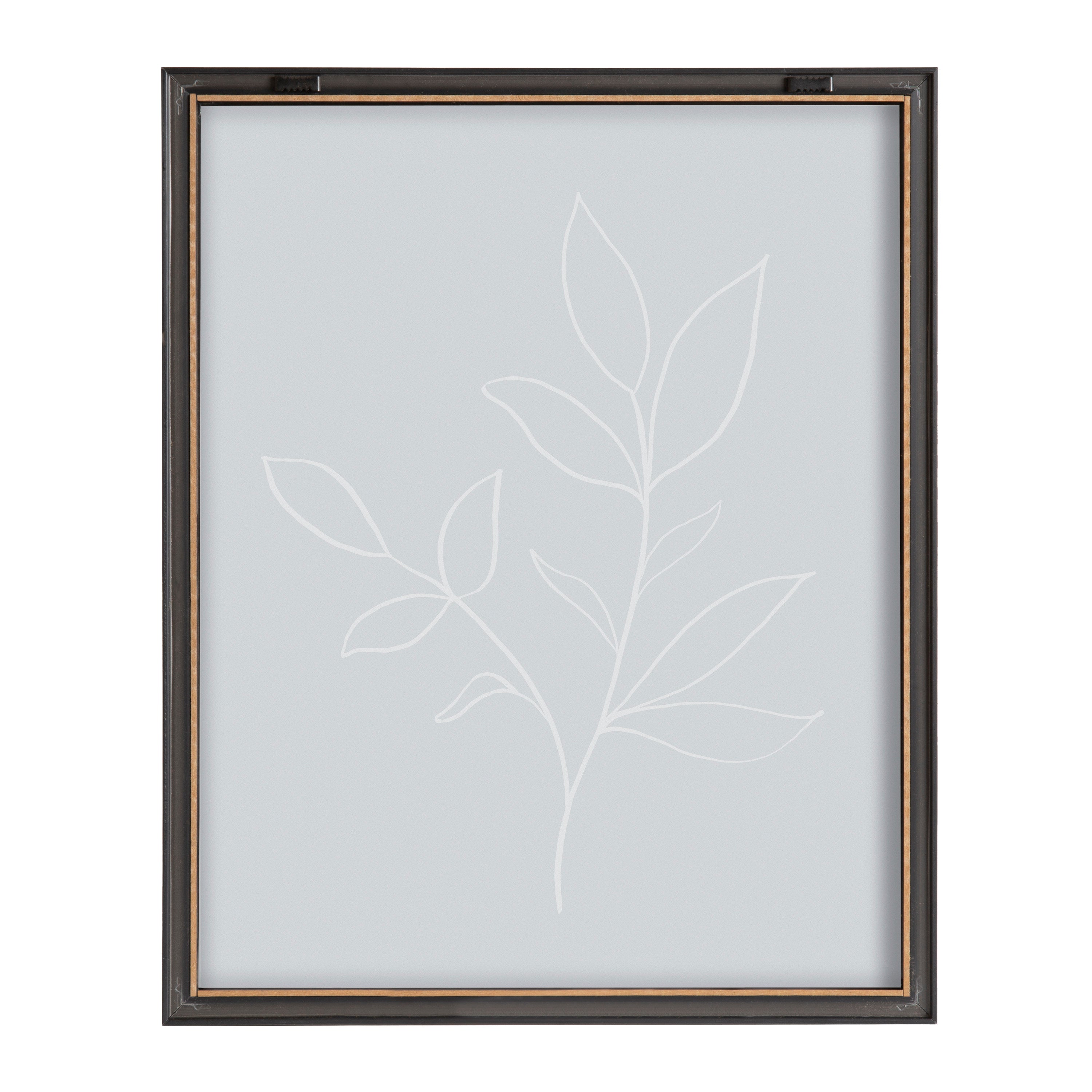 Blake Modern Blue Botanical Line Sketch Print 2 Framed Printed Glass by The Creative Bunch Studio