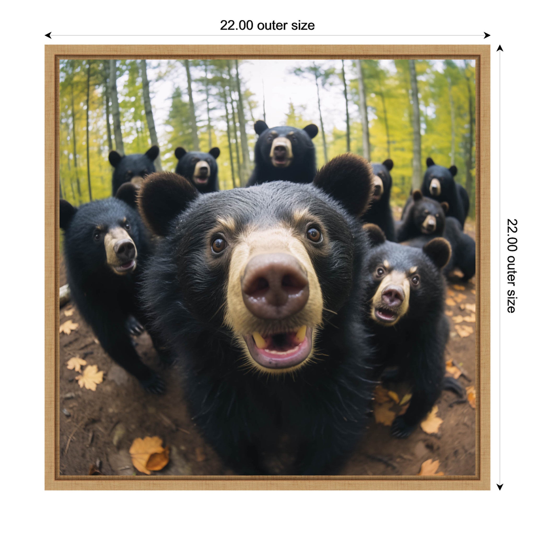 Funny Black Bear Selfie by The Creative Bunch Studio