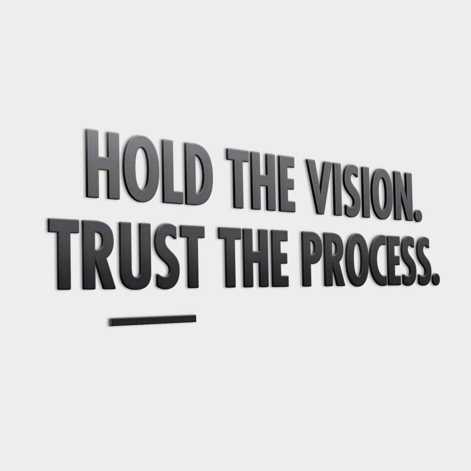 Trust The Process 3D Office Decor - PRHOMZ