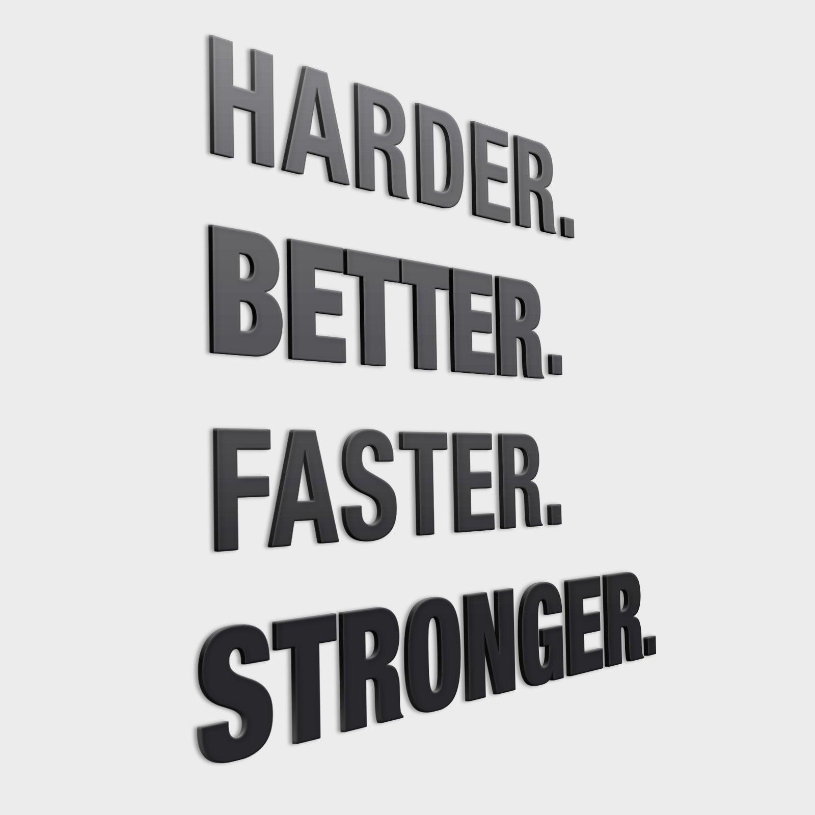 Harder, Better, Faster 3D Gym Wall Decor - PRHOMZ