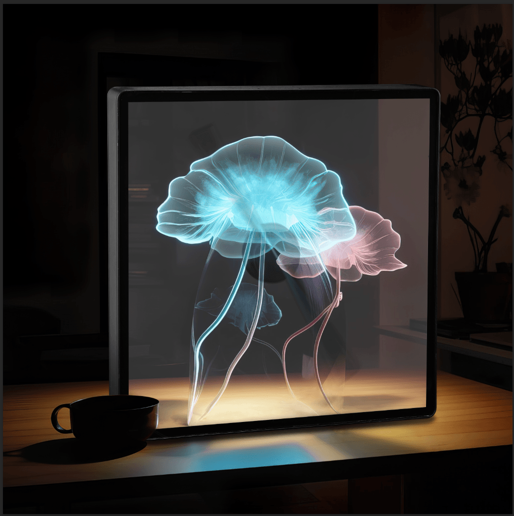 3D Hologram LED Fan With Frame - PRHOMZ