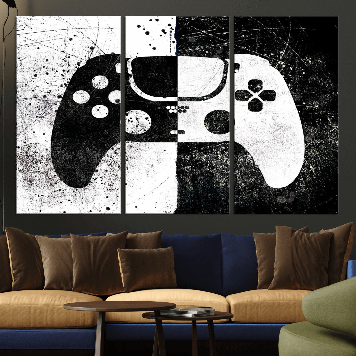 Abstract Gaming Controller Wall Art Canvas Print