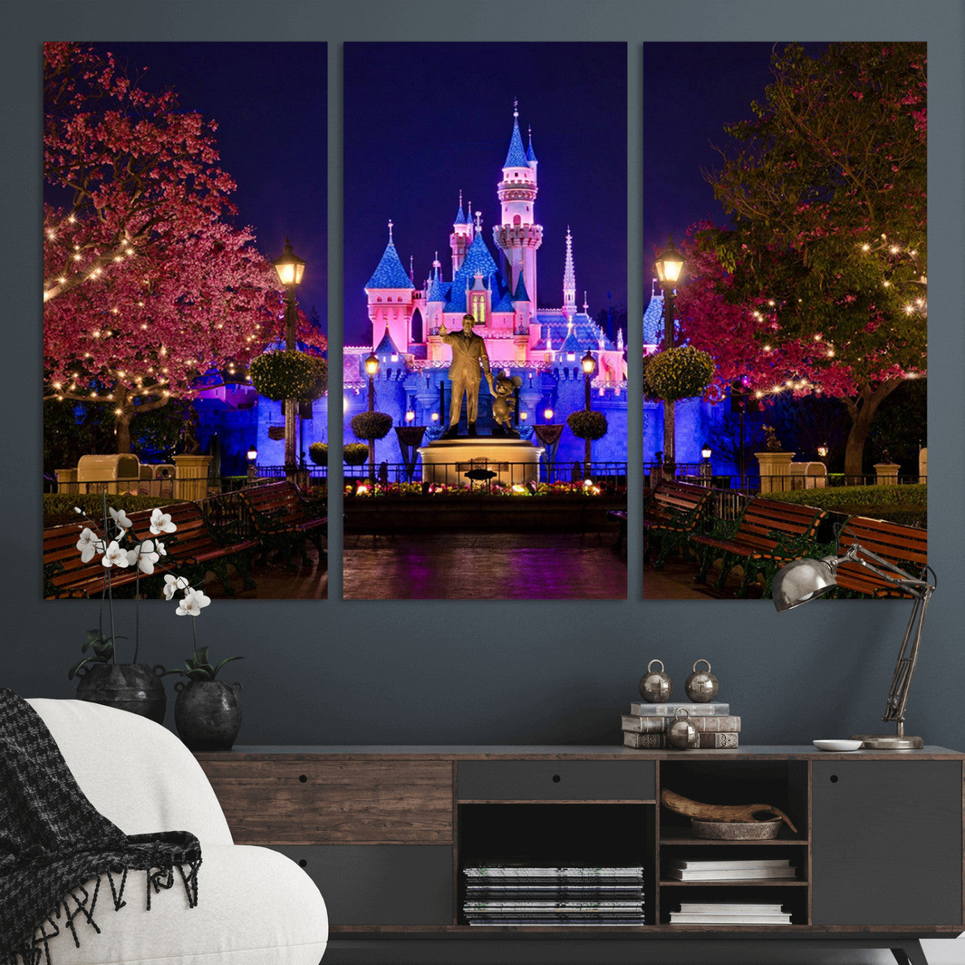 Castle Large Wall Art Disney Magic Kingdom Kids Room Decor -