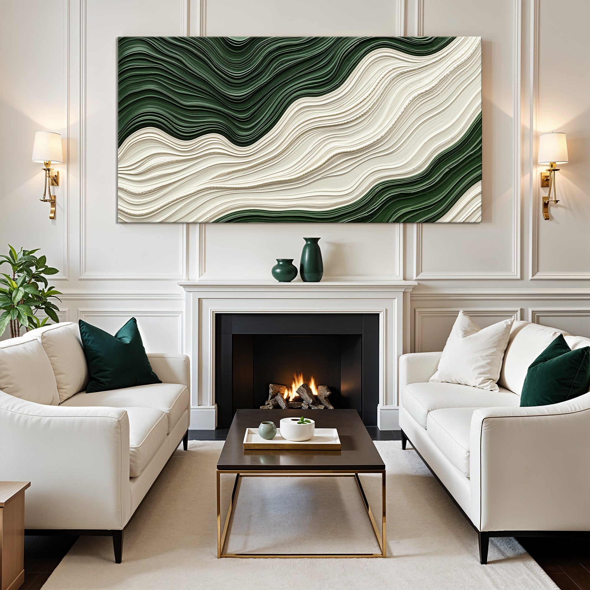 Green Rivers Abstract Wall Art VIII