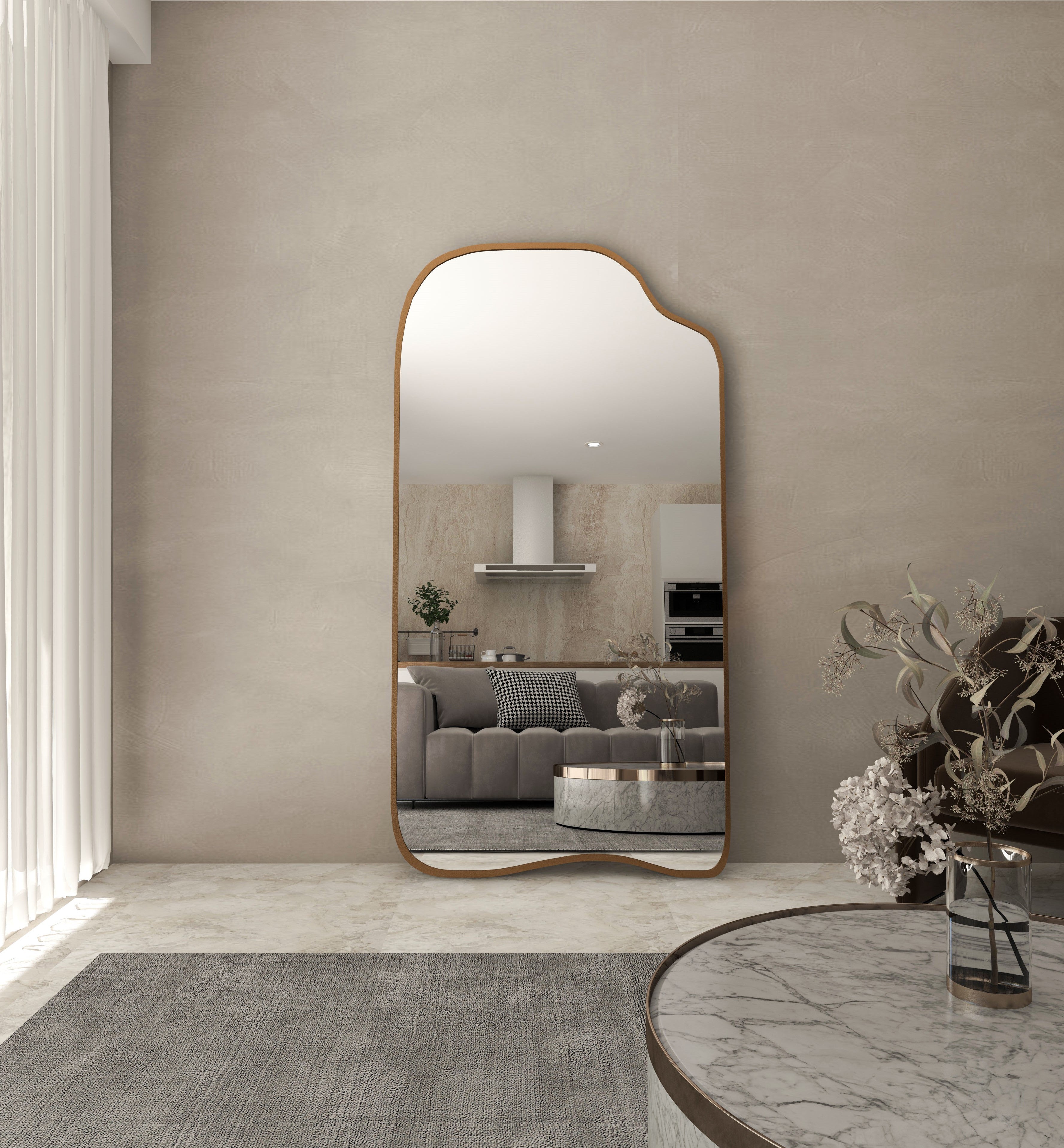 Asymmetrical Full Length Mirror Tall Body Mirror