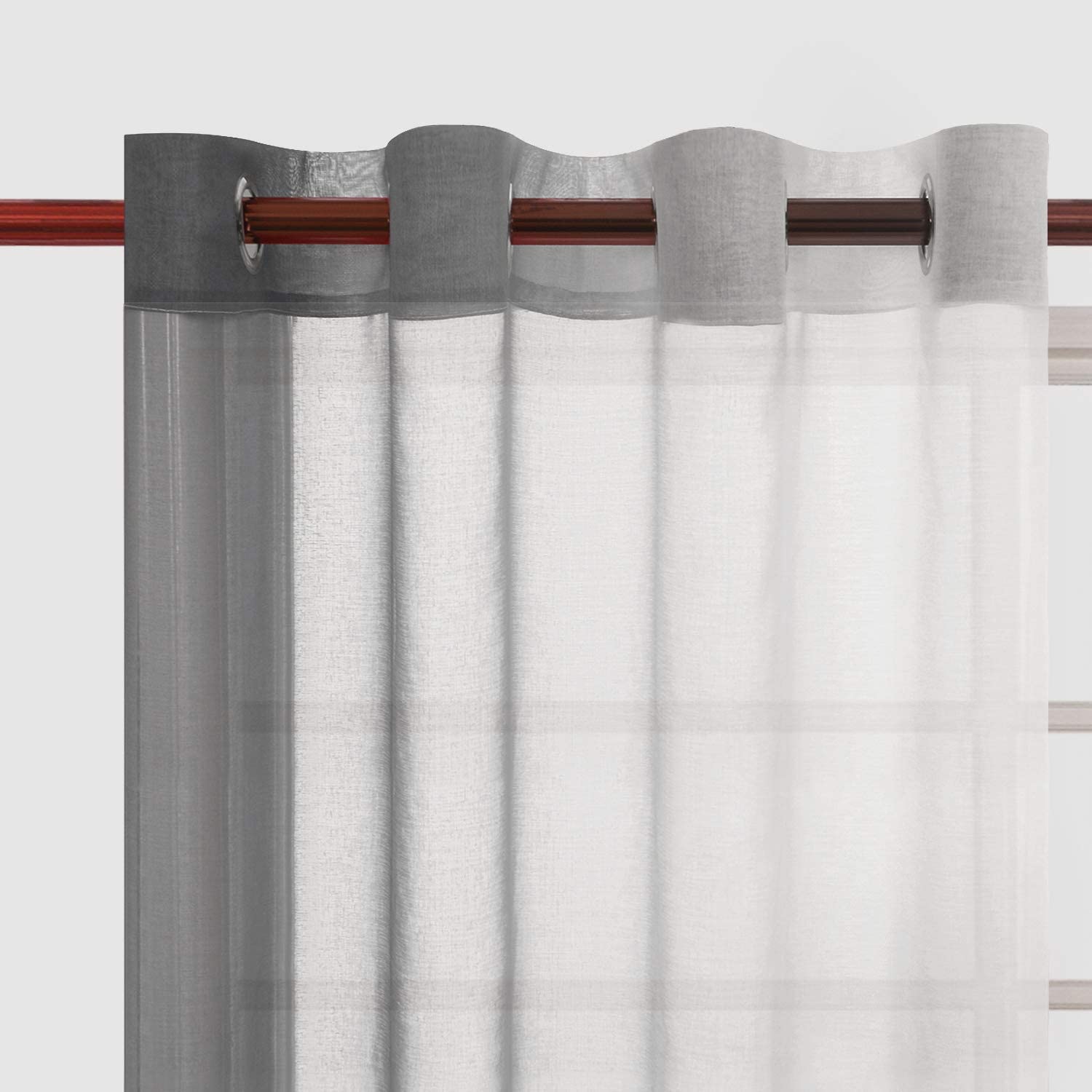 DWCN Ombre Sheer Curtains, Set of 2 Panels-2