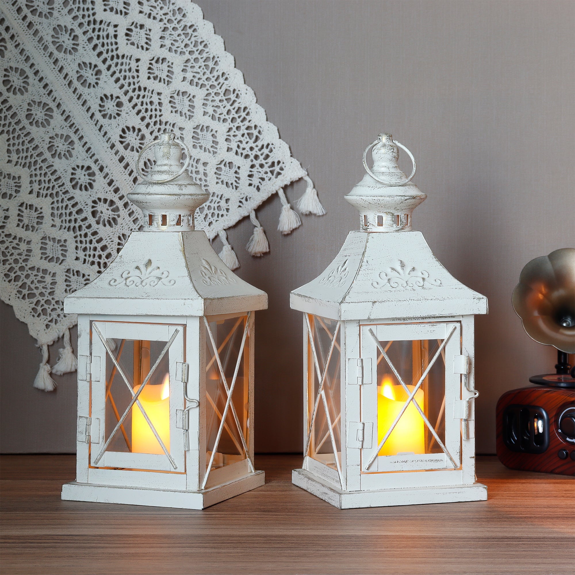 11'' High Decorative Candle Lantern (Set of2)-2