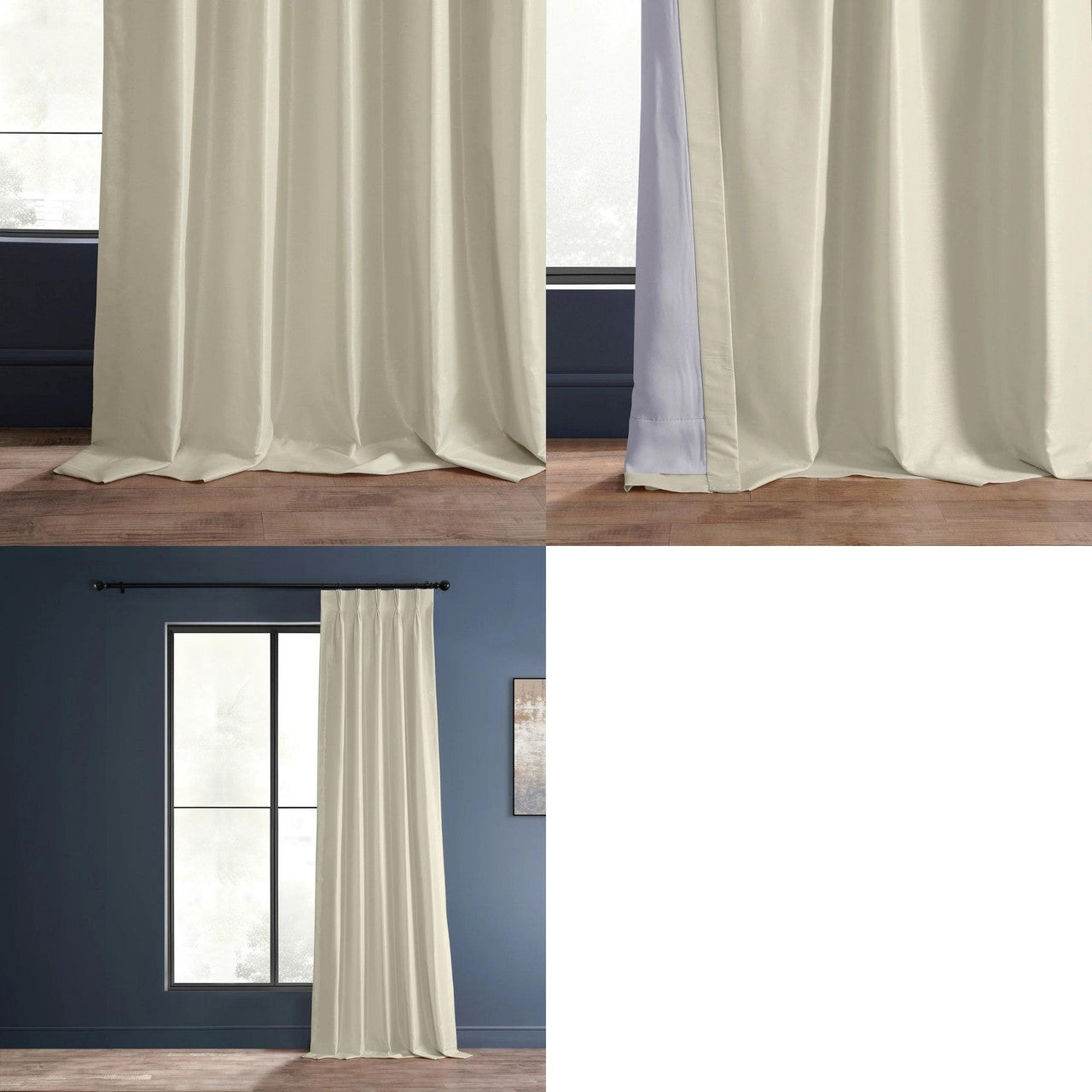 Bespoke Luxury 100% Pure Dupioni Silk Curtains | Pinch & Euro Pleats | Standard & Custom Sizes-2