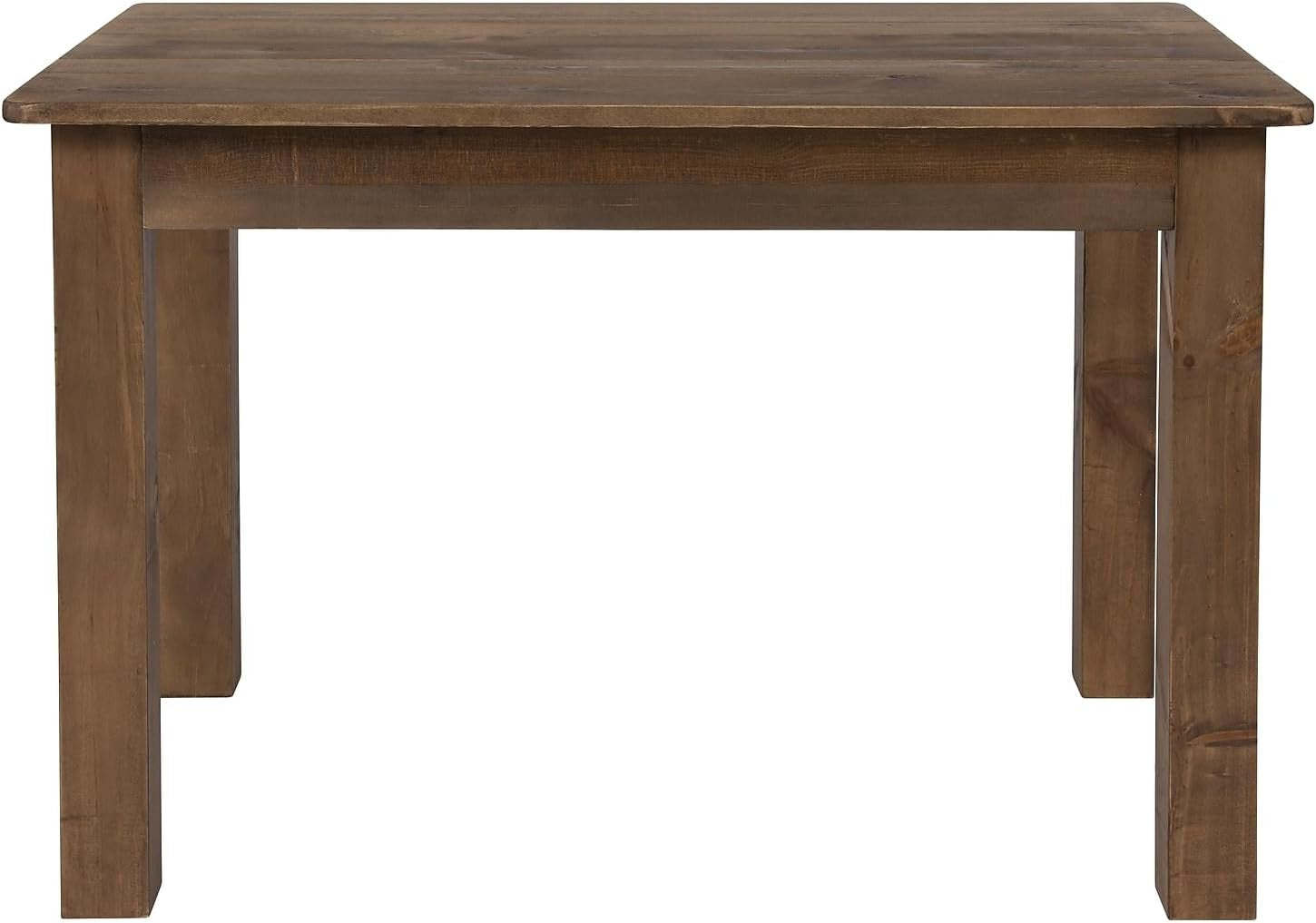 Hercules 46x30 Antique Rustic Solid Pine Farm Dining Table