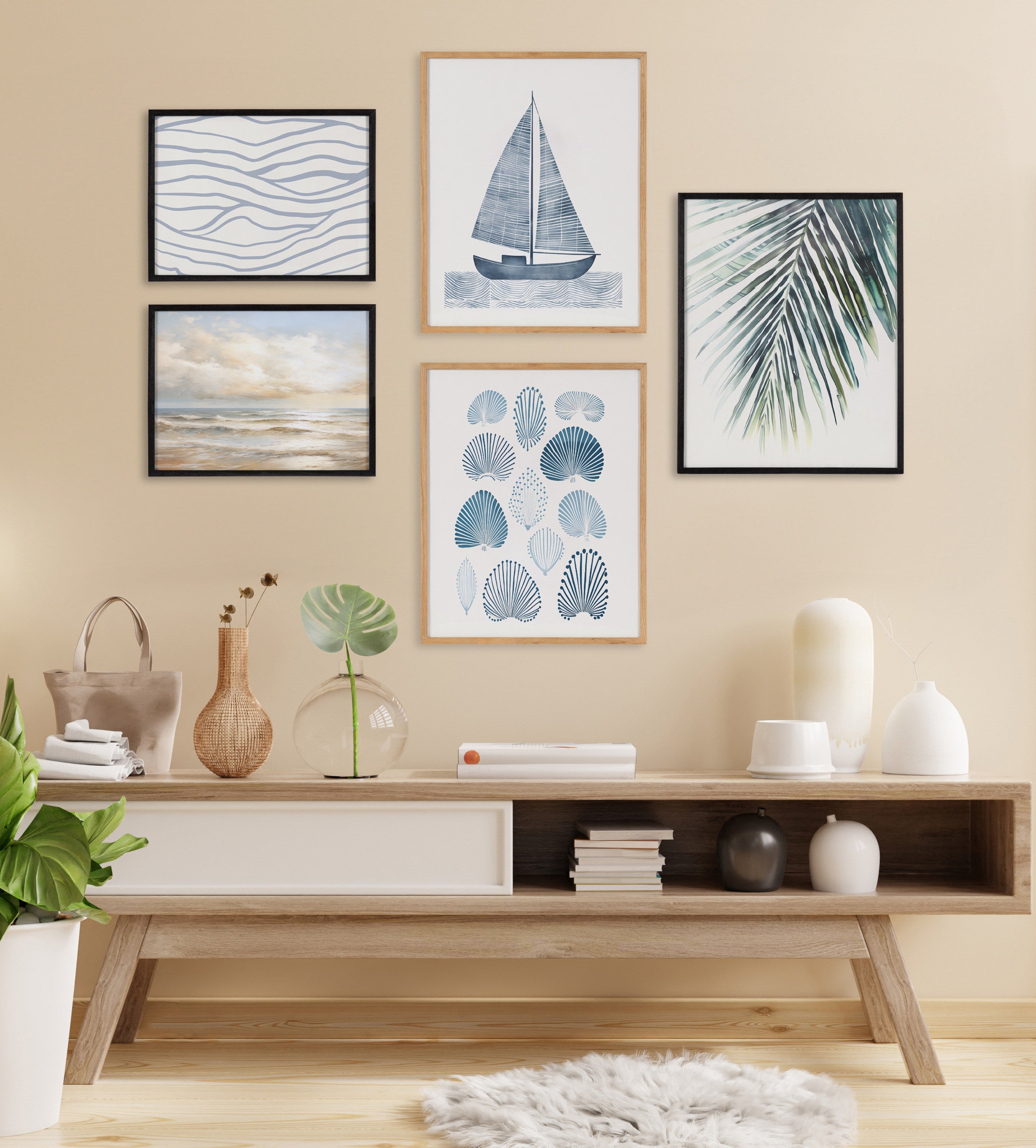 Gallery Tropical Modern Botanical Palm Print by The Creative Bunch Studio
