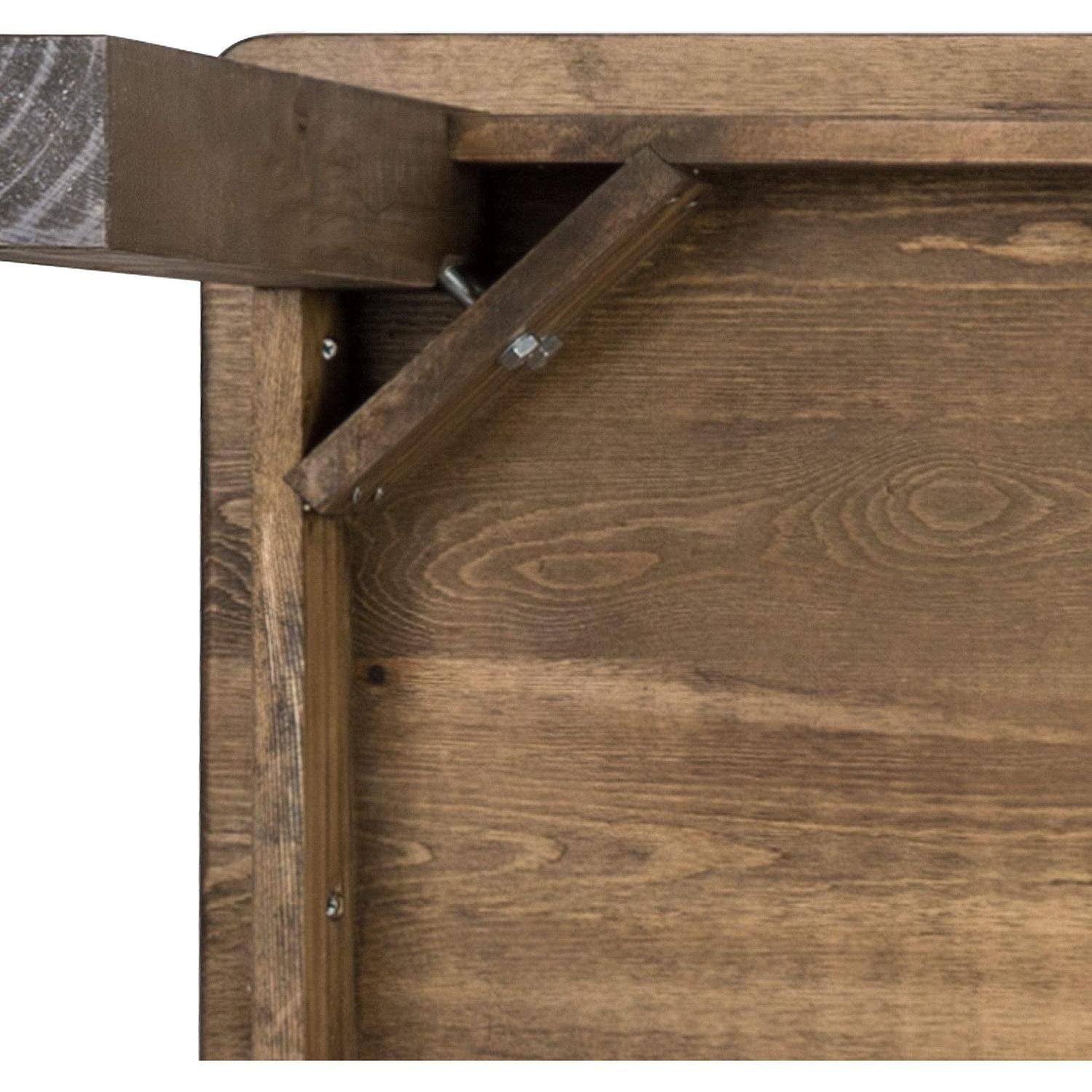 Solid Pine Farmhouse Dining Table In Antique Finish