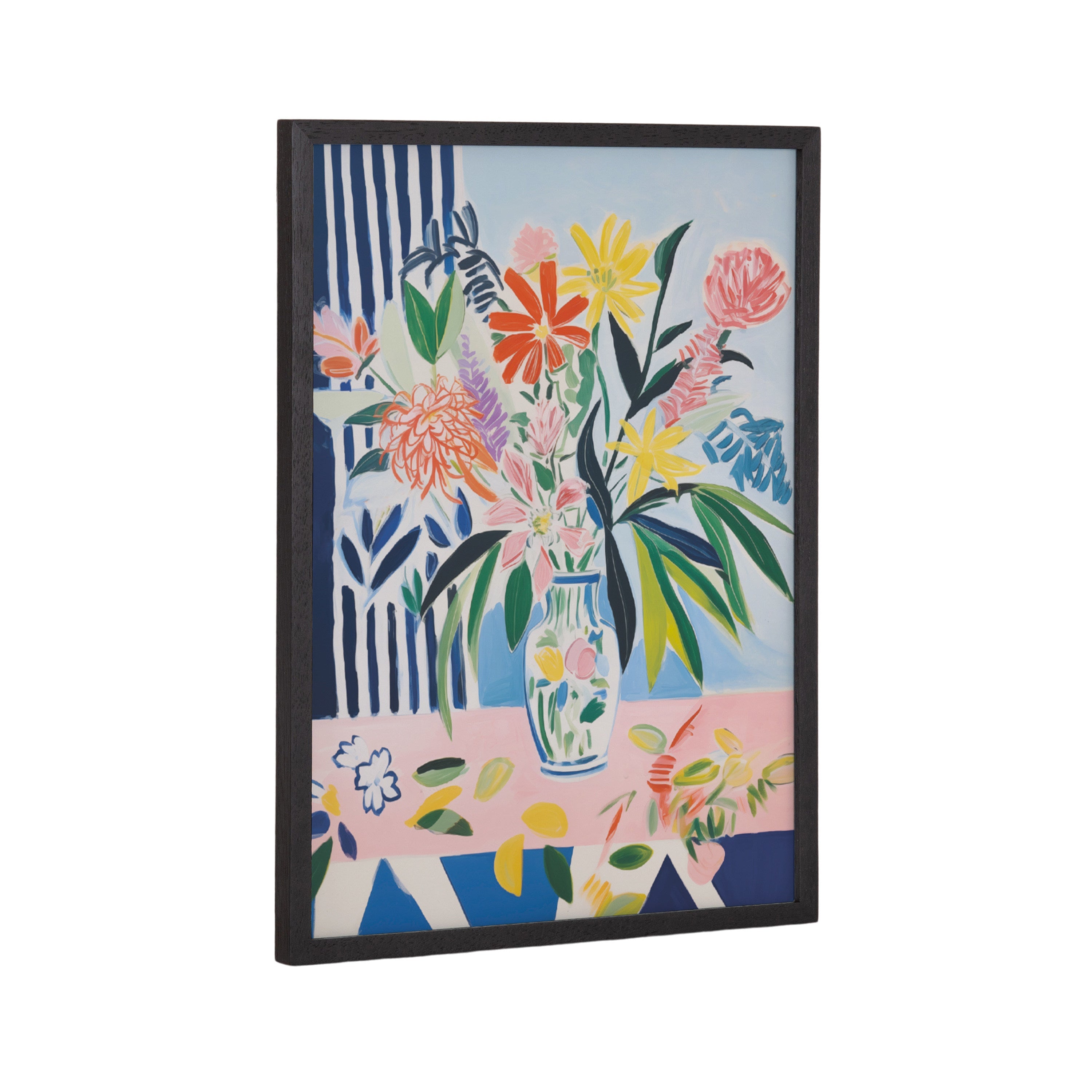 Gallery Cheerful Maximalist Flower Vase Print by The Creative Bunch Studio