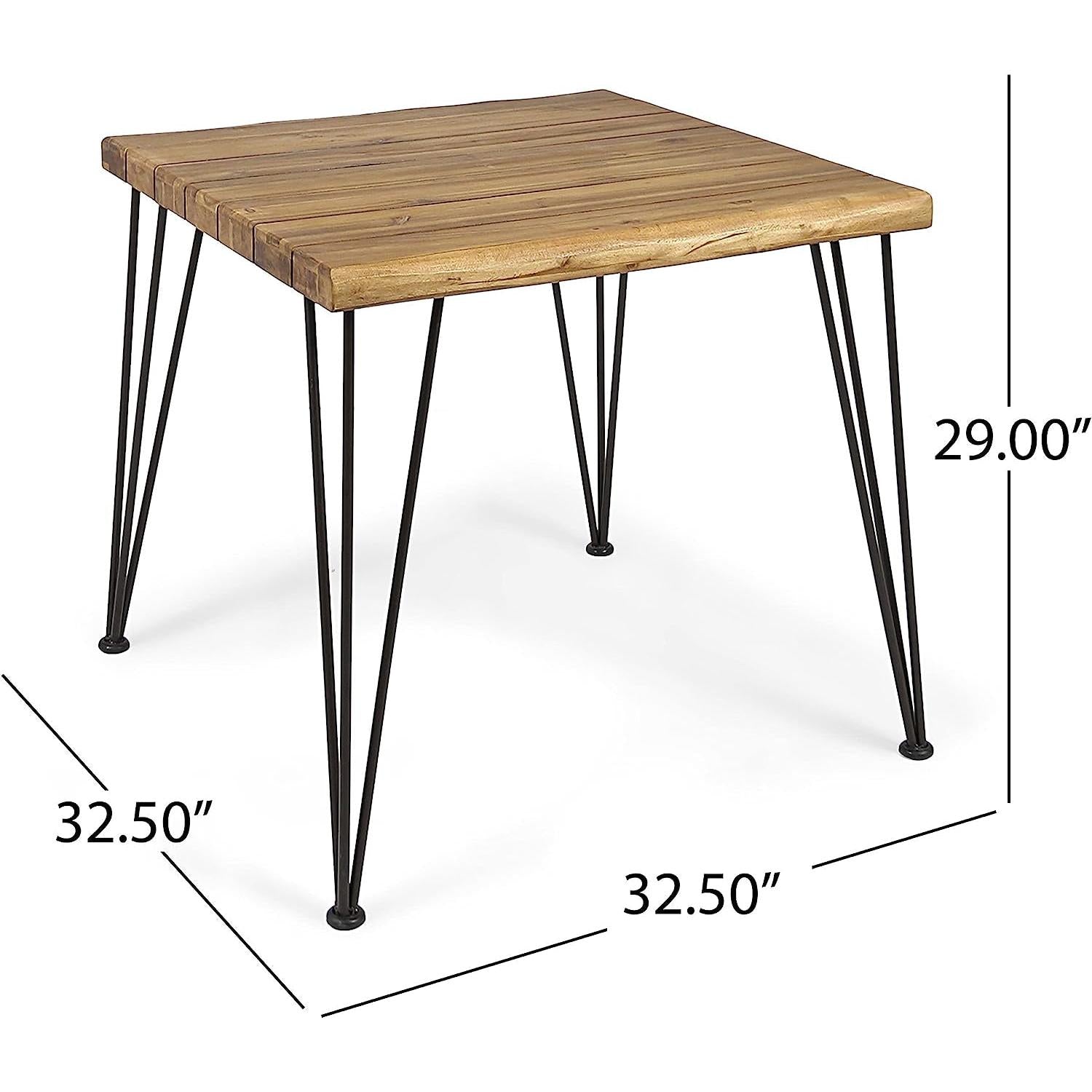 Industrial Acacia Wood Dining Table 150 to 200 cm Rustic