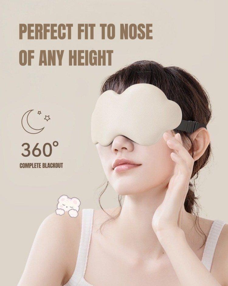3D Contoured Puffy Cute Could Sleep Eye Mask - Ultra Lightproof and Comfortable - PRHOMZ