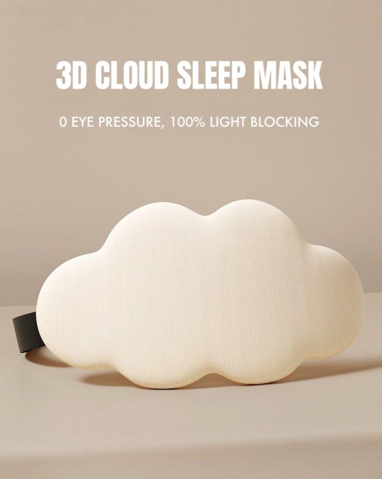 3D Contoured Puffy Cute Could Sleep Eye Mask - Ultra Lightproof and Comfortable - PRHOMZ