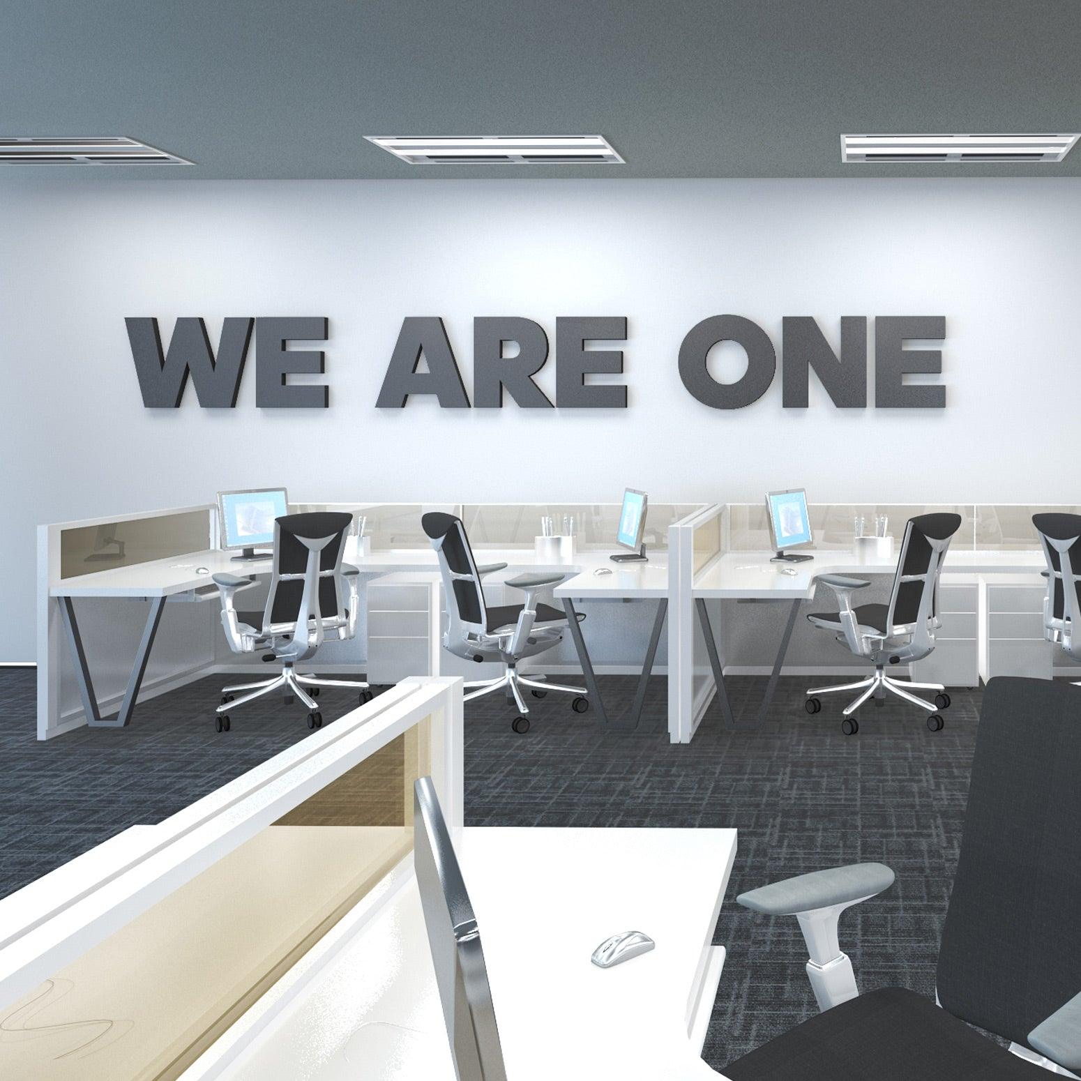We are one 3D Office Wall Decor - PRHOMZ