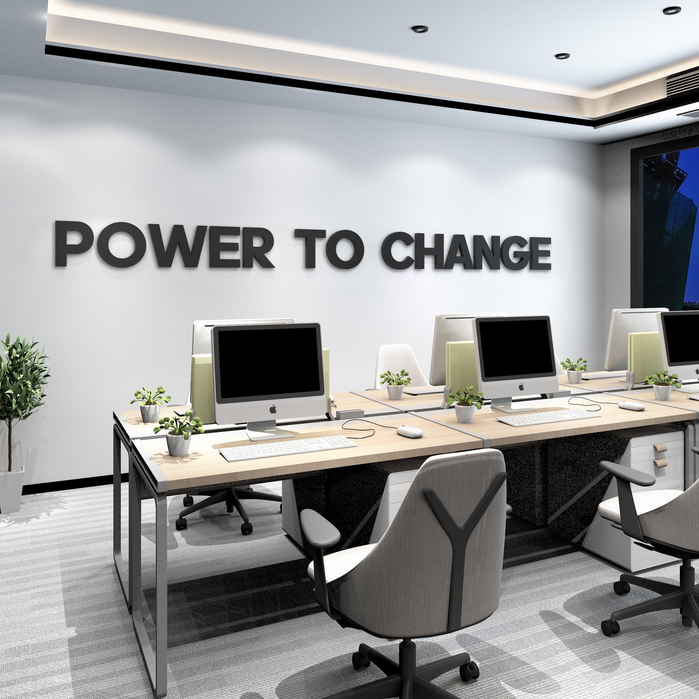 Power 3D Office Wall Decor - PRHOMZ