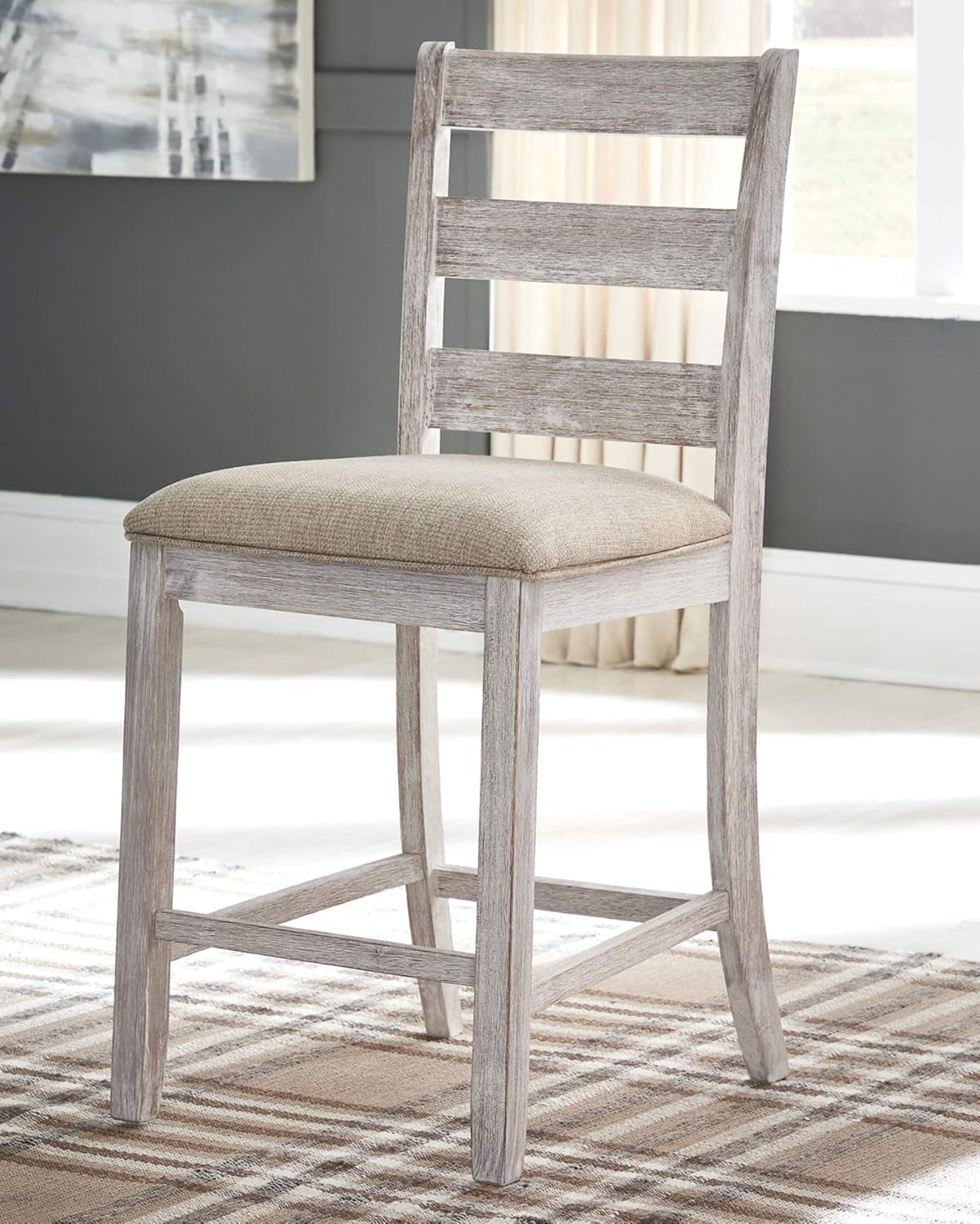 Skempton 24in Counter Height Bar Stool Antique White