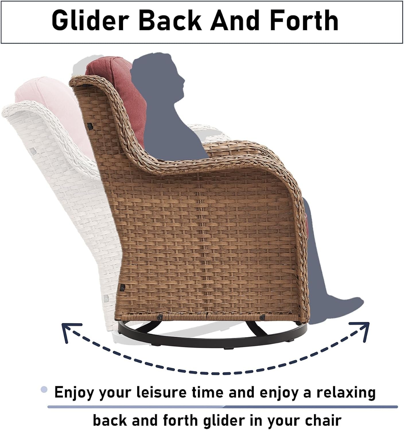 11 Piece Outdoor Furniture Set with Swivel Rocker Chairs