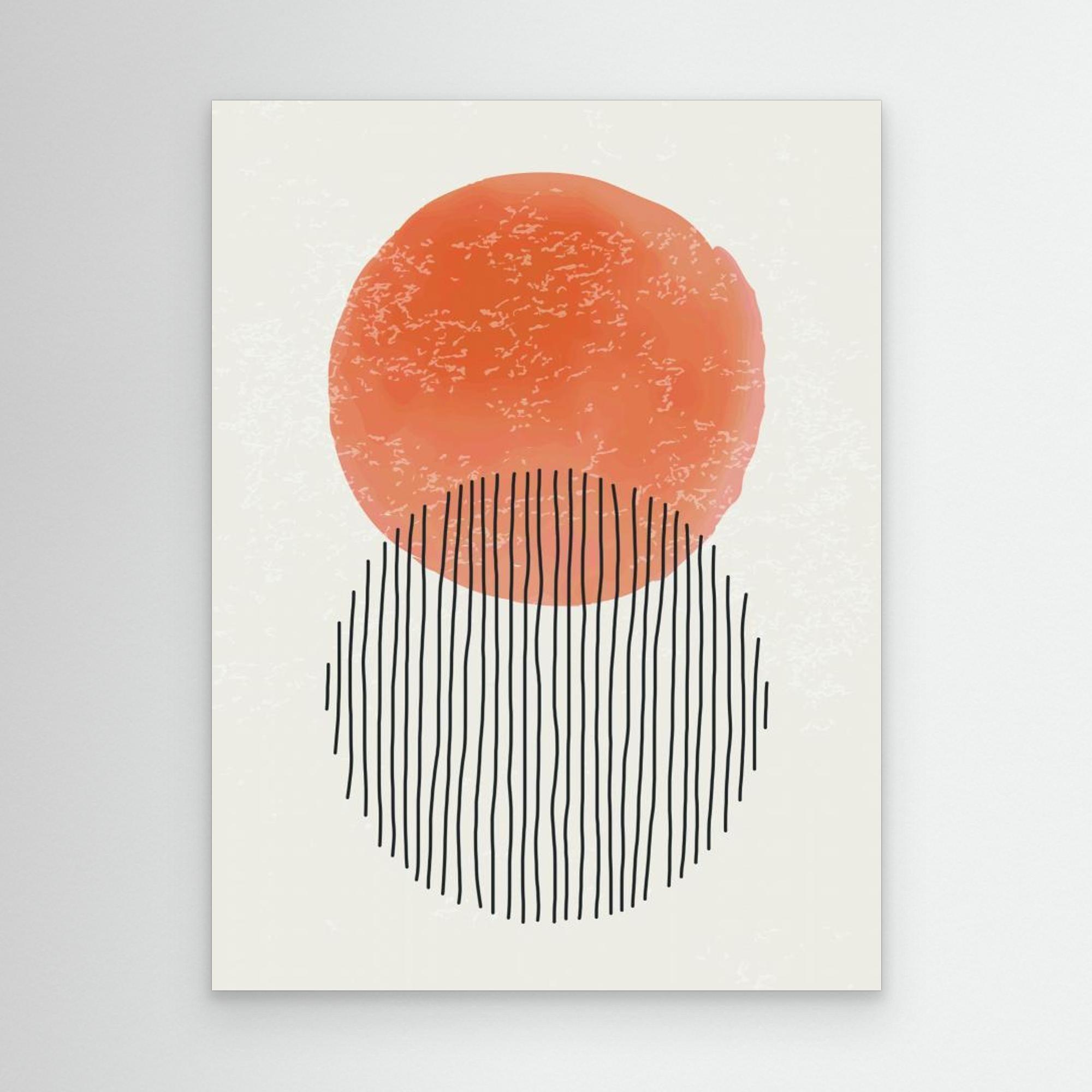 Orange Watercolor Shapes Series #3 by Jay Stanley
