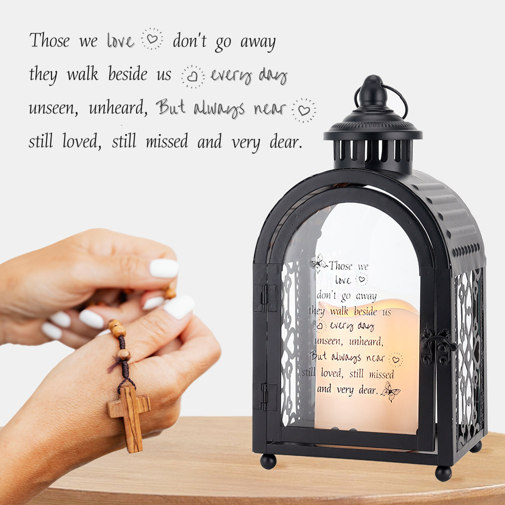 11''High Remembrance Lantern with Memorial Poem Bereavement Sympathy Gift Memorial Lantern-4