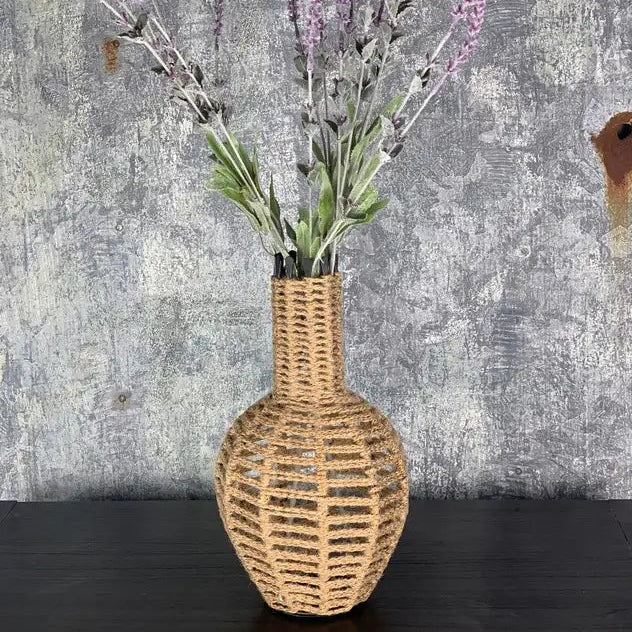 Jute Macrame Vase
