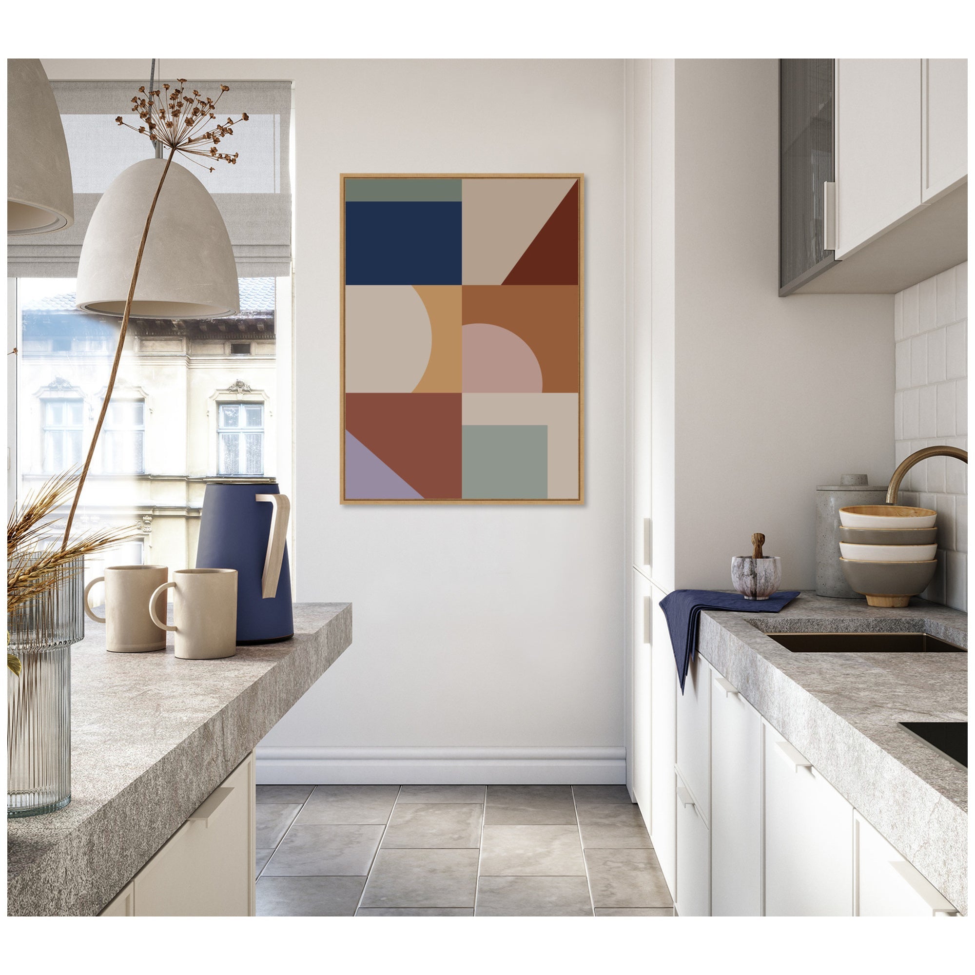 Modern Bohemian Pattern 1 by The Creative Bunch Studio Framed Canvas Wall Art Print