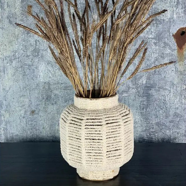 White Macrame Vase