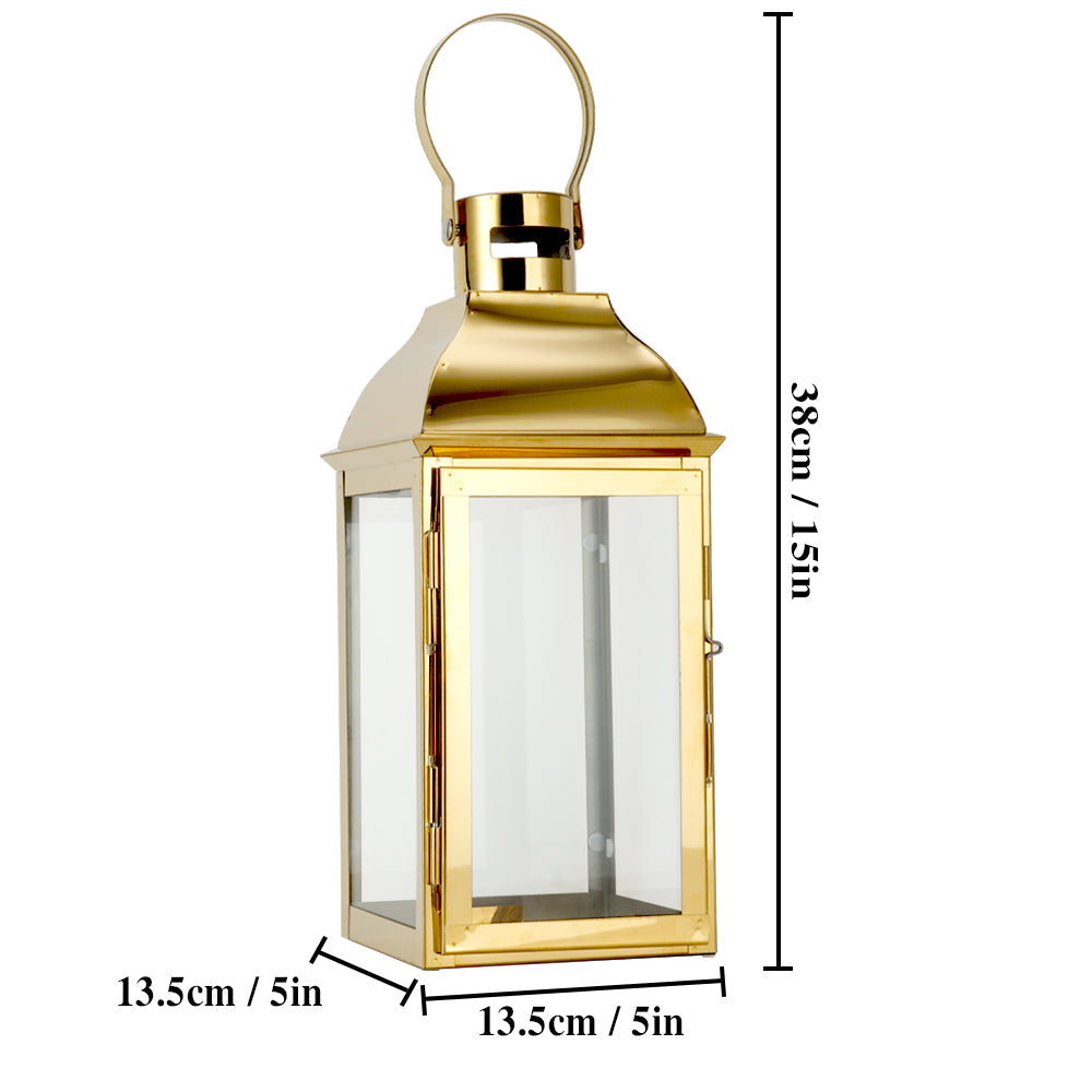 12.5" H Stainless Steel Decorative Candle Lanterns-3