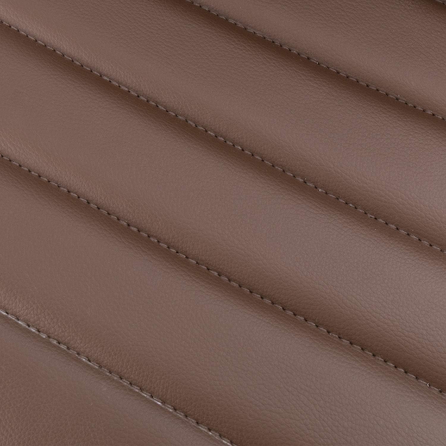 Mid Back Leather Armless Ribbed Task Chair Swivel Office