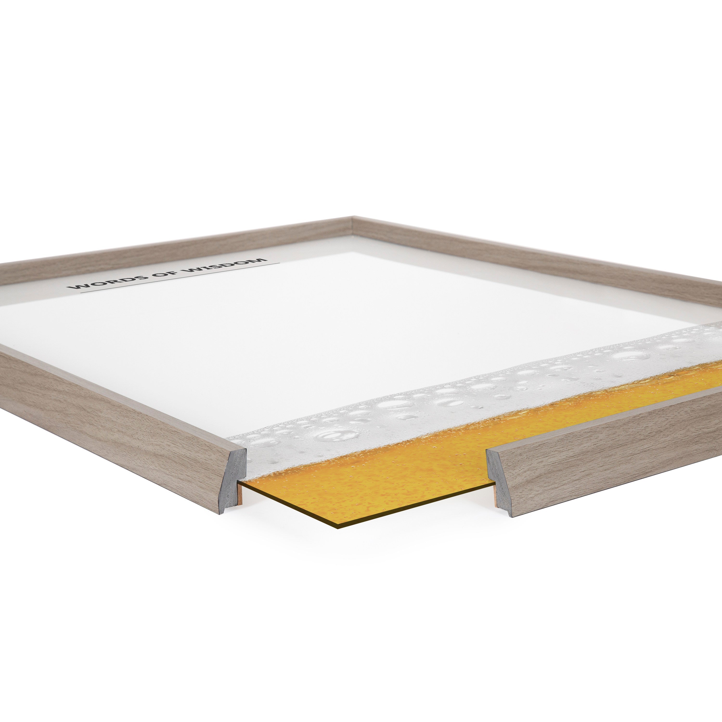 Blake Beer Words of Wisdom Dry Erase Framed Printed Glass by The Creative Bunch Studio