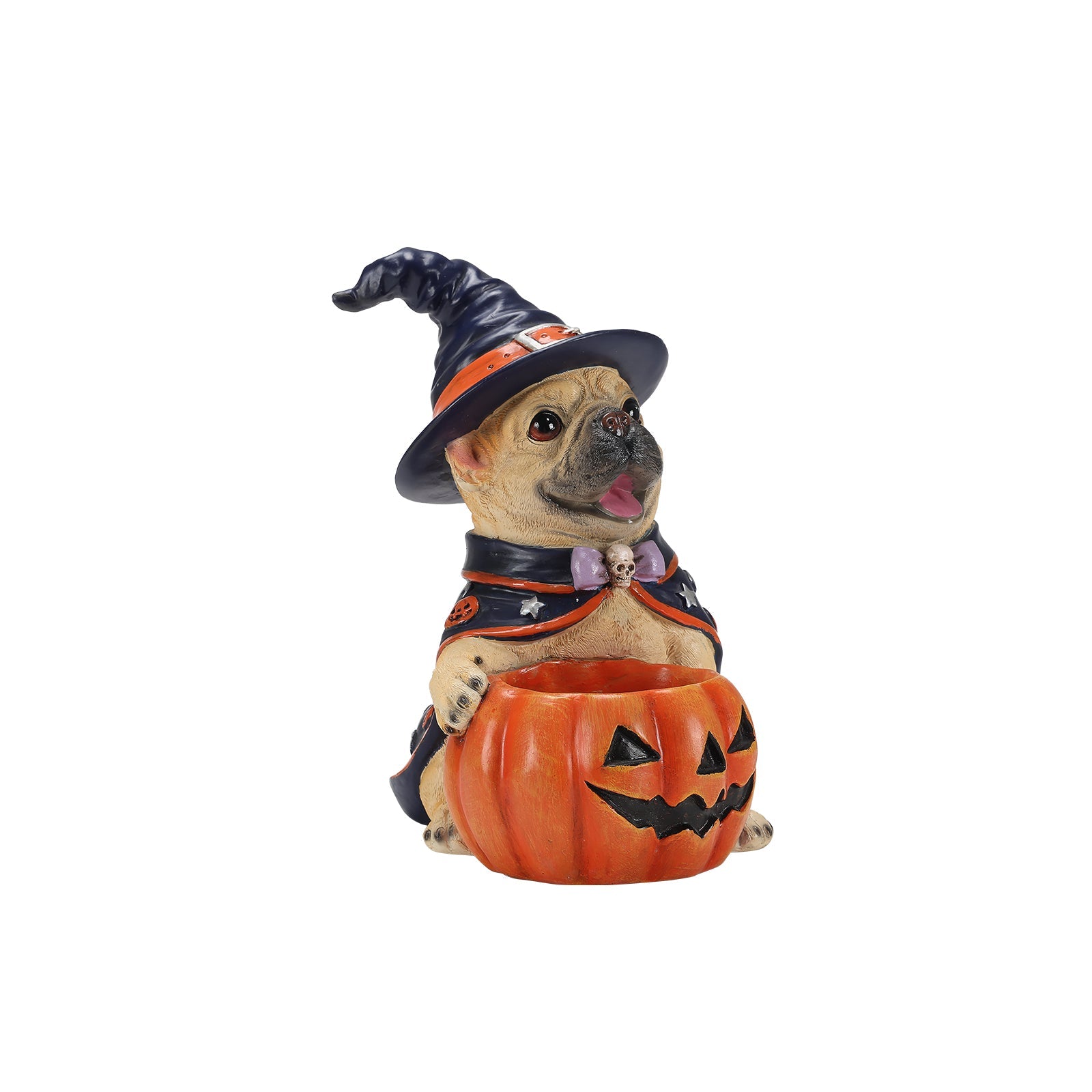 Halloween French Bulldog Witch Puppy Figurine