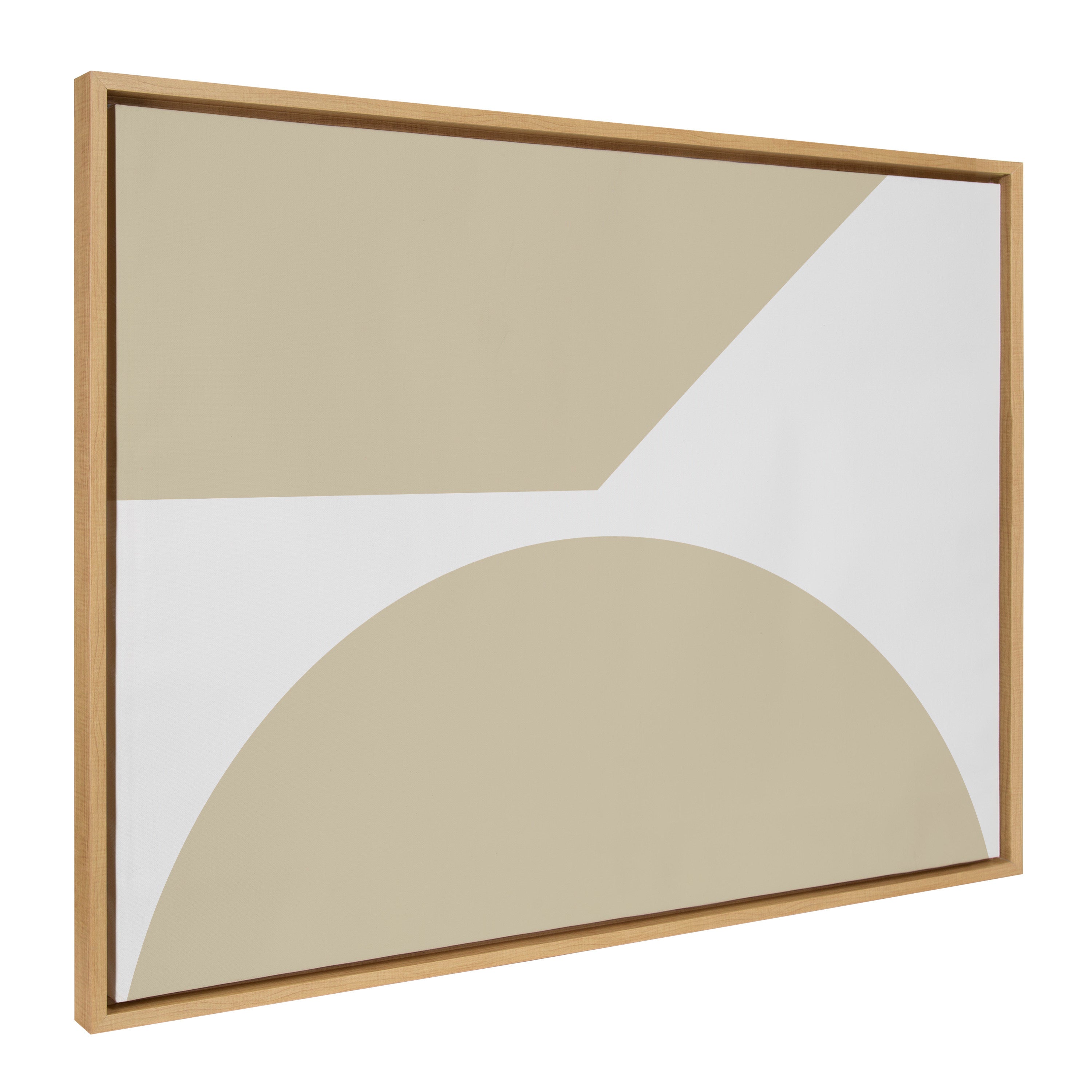 Sylvie Minimal Max Mod I Soft Neutral Framed Canvas by The Creative Bunch Studio