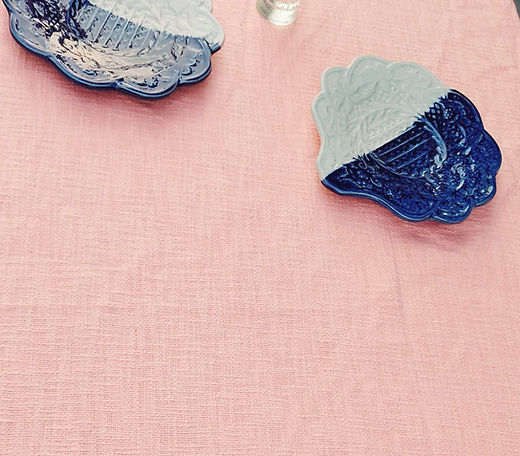 Organic Cotton Textured Tablecloth | Peach | 2-10 Seater-4