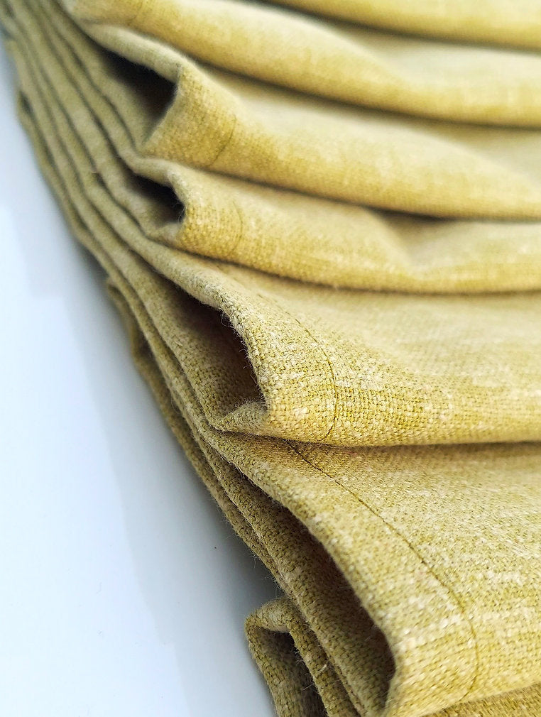 Organic Linen Table Runner | Olive Green | Rustic Texture | 92-305cm-1