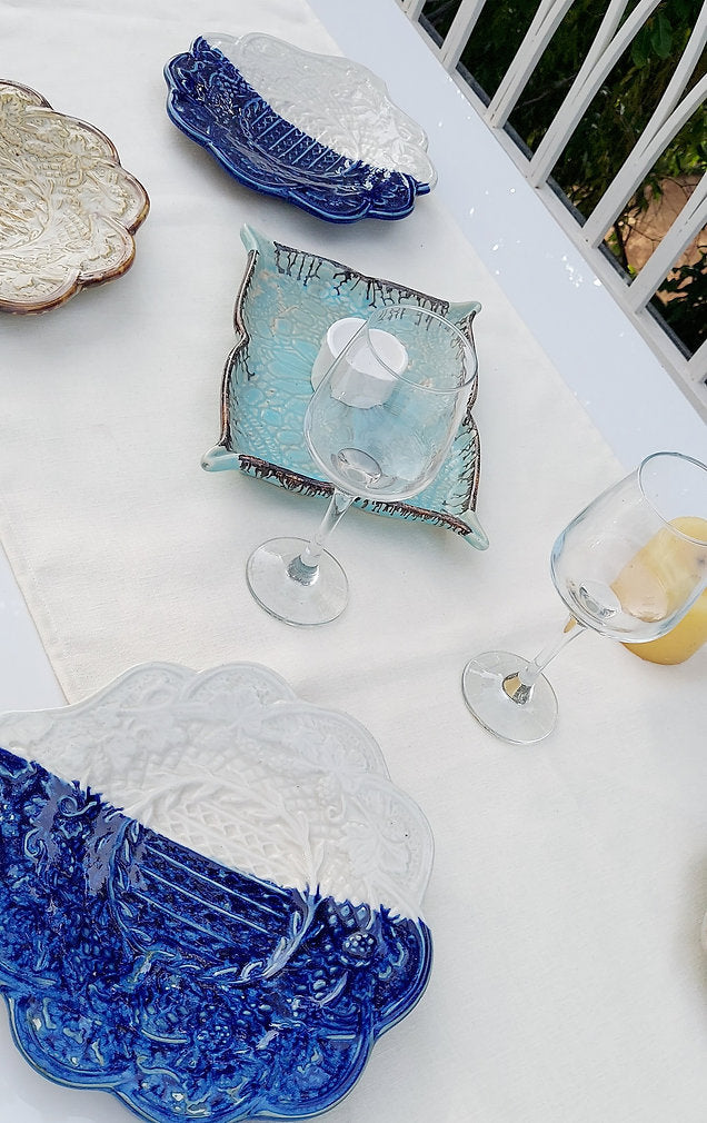 Natural Linen Table Runner | Off-White | Textured Weave | 92-305cm-0
