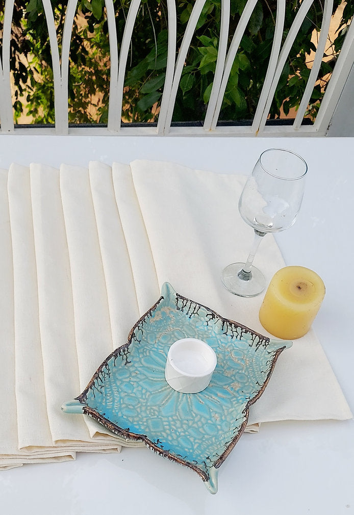 Natural Linen Table Runner | Off-White | Textured Weave | 92-305cm-2