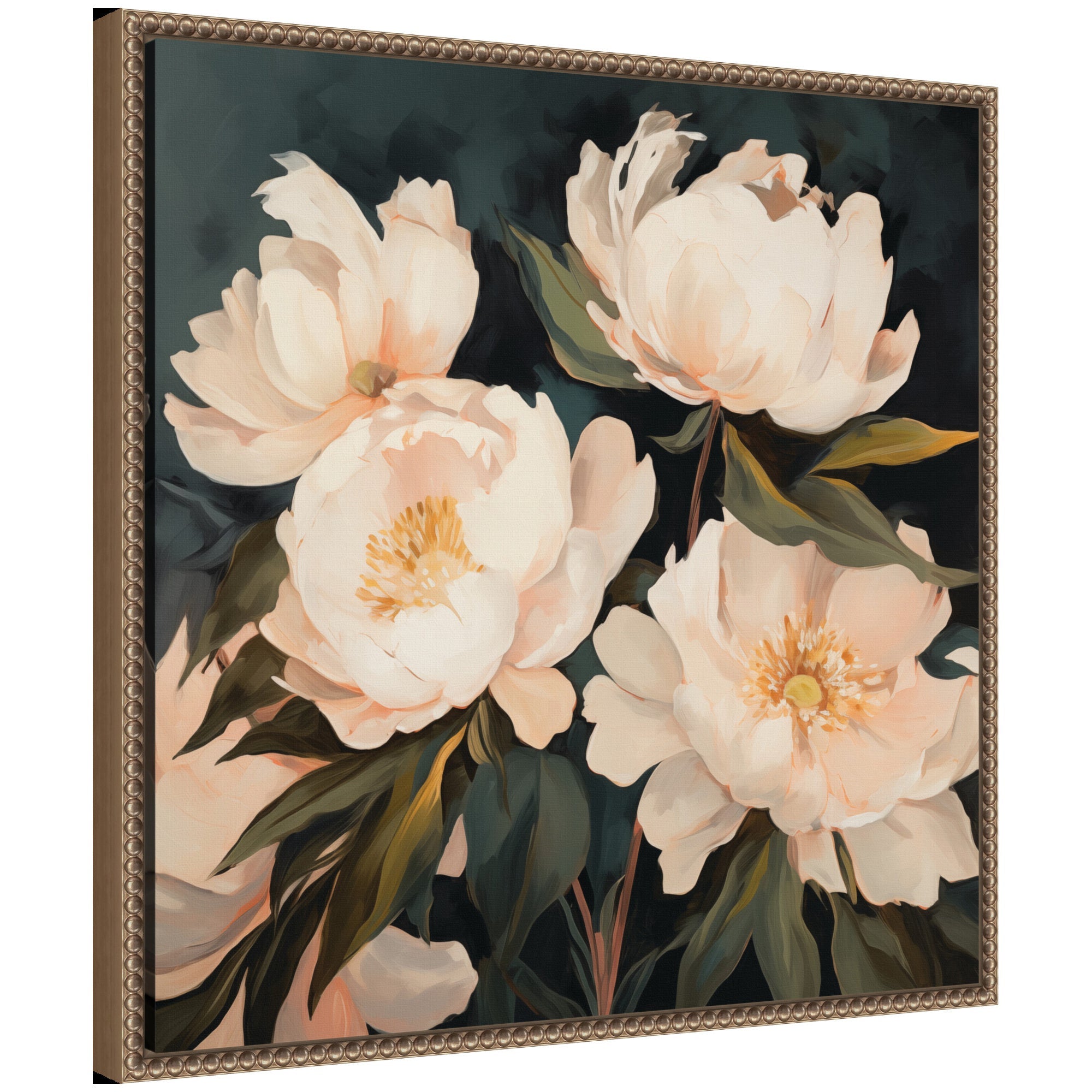 Sylvie Beautiful Painterly Floral Bouquets 2 Framed Canvas by The Creative Bunch Studio