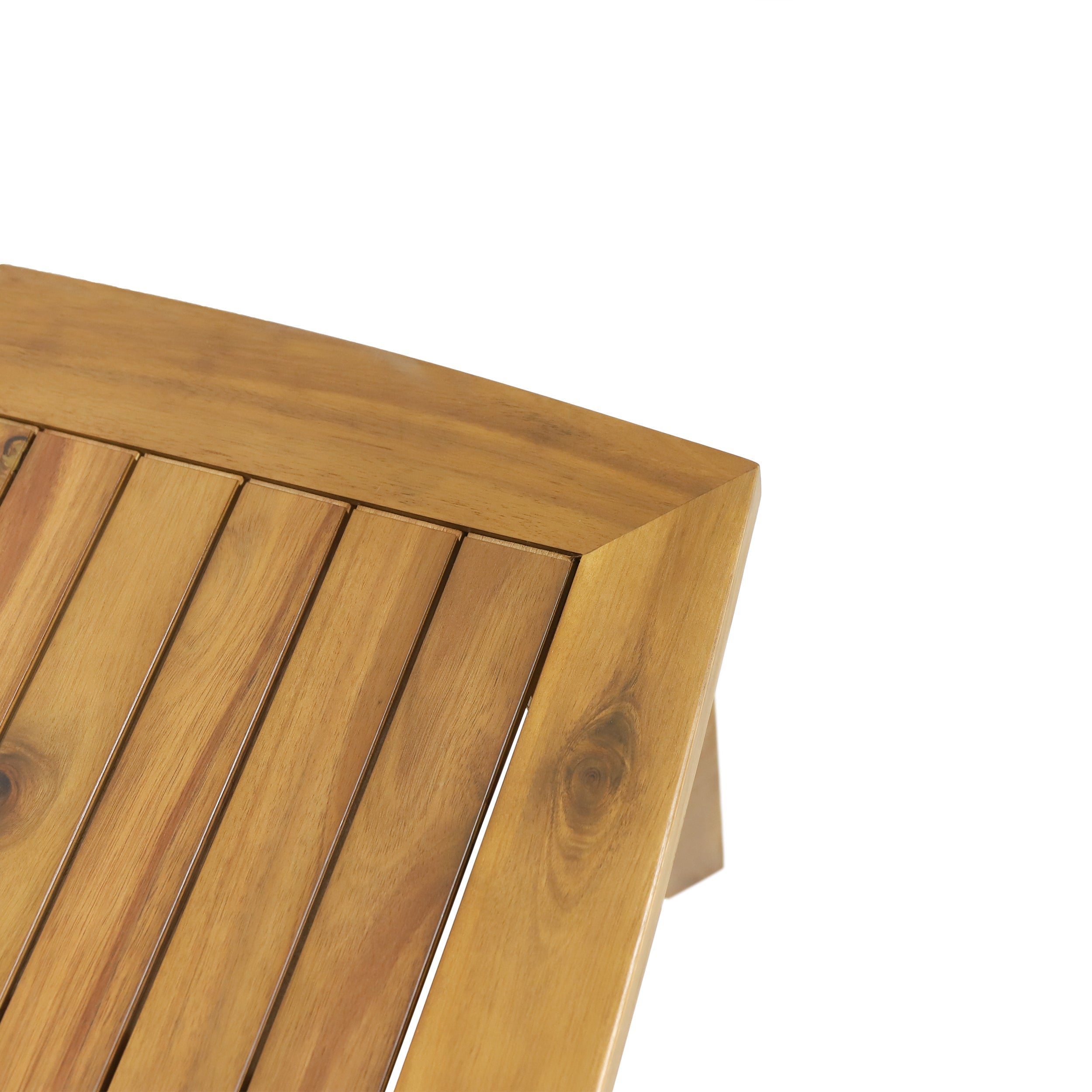 4-Pieces Acacia Wood Patio Furniture Set with Cushions