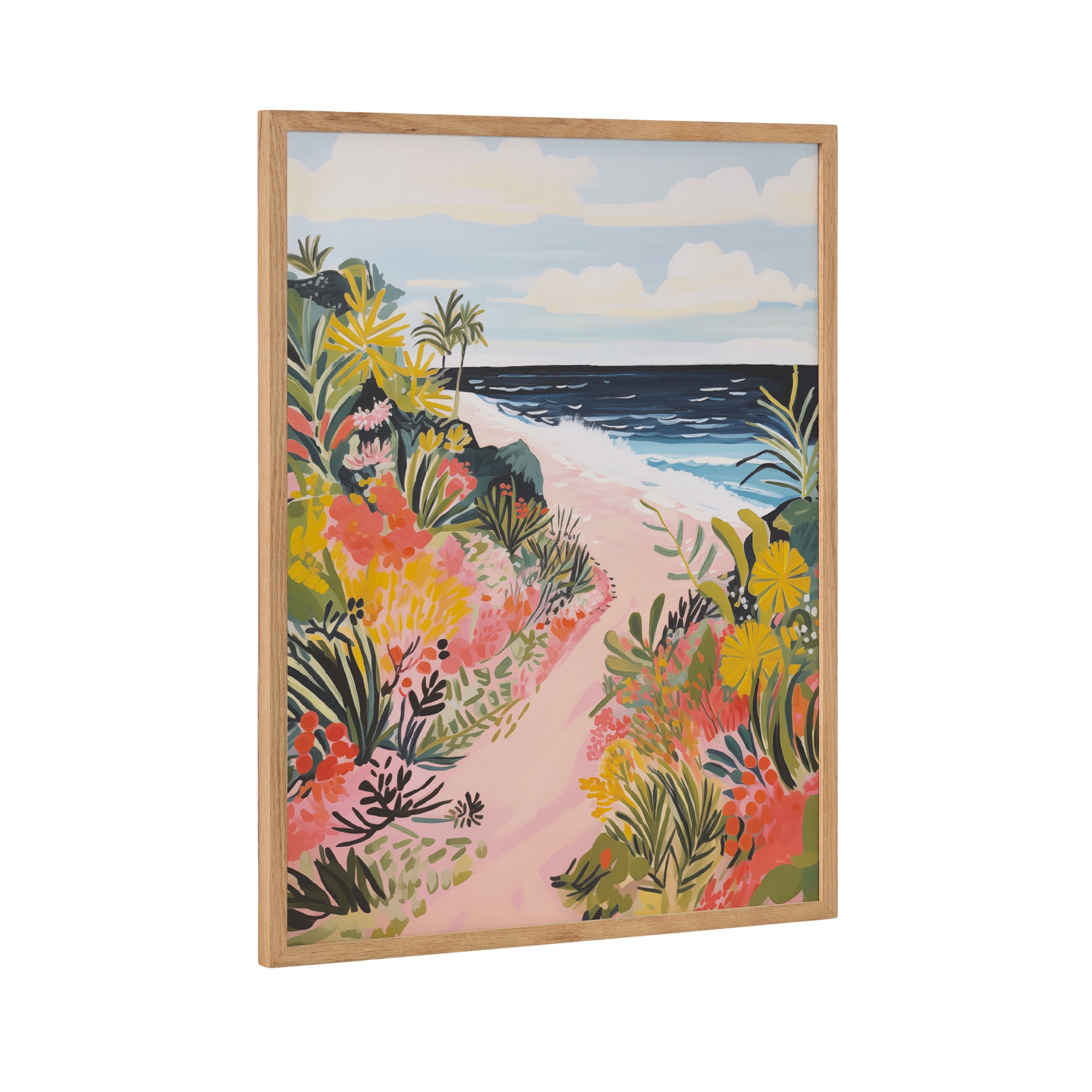 Gallery Tropical Bright Ocean Path Landscape Print by The Creative Bunch Studio