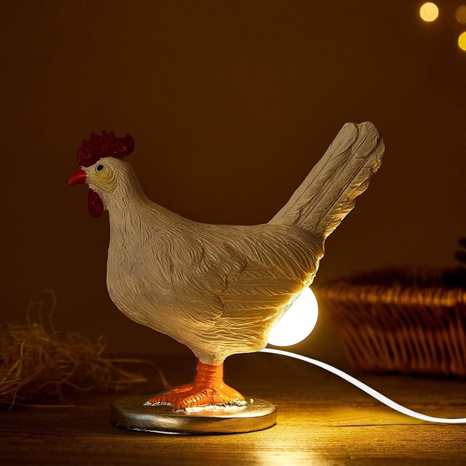 Chicken Laying Egg Shape Night Light Table Lamp - PRHOMZ