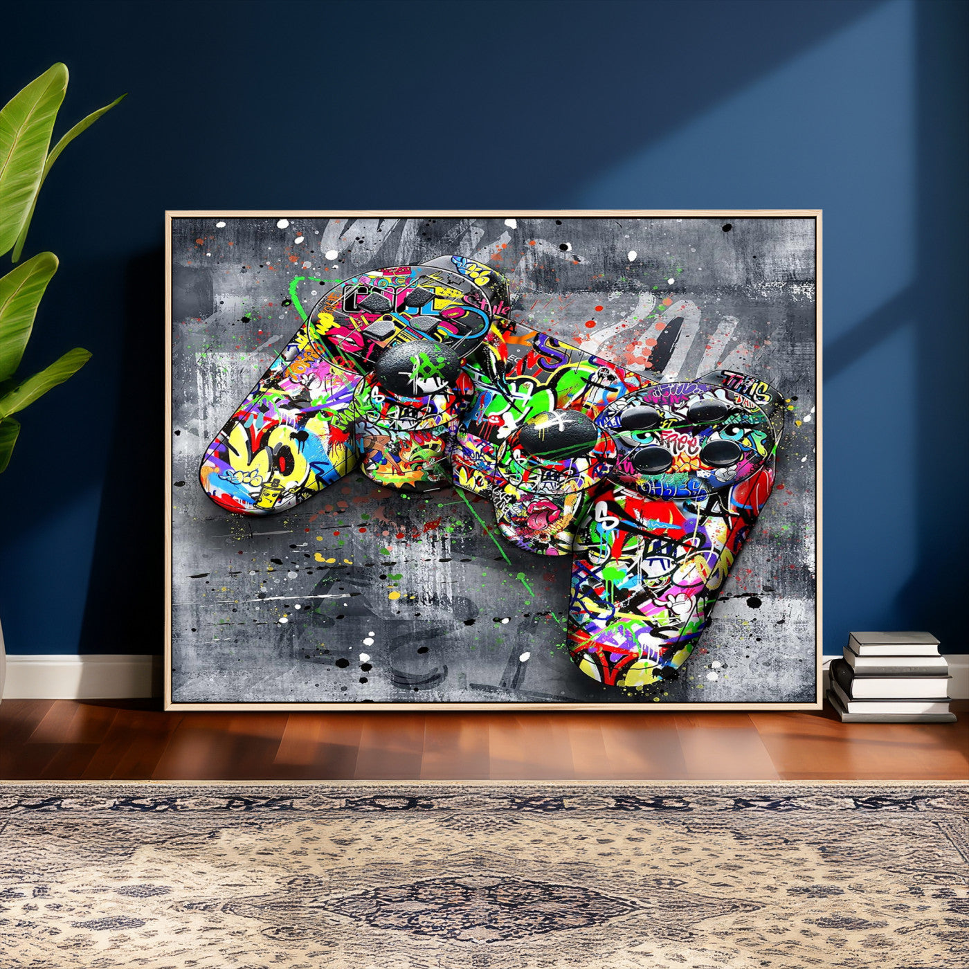 Graffiti Gaming Canvas Wall Art For Bedroom - Gaming Wall