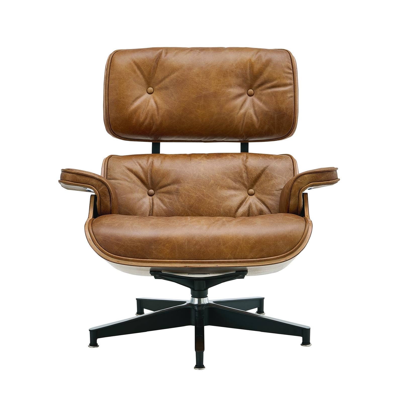 Luxury Lounge / Office Chair with Ottoman – Top Grain Leather