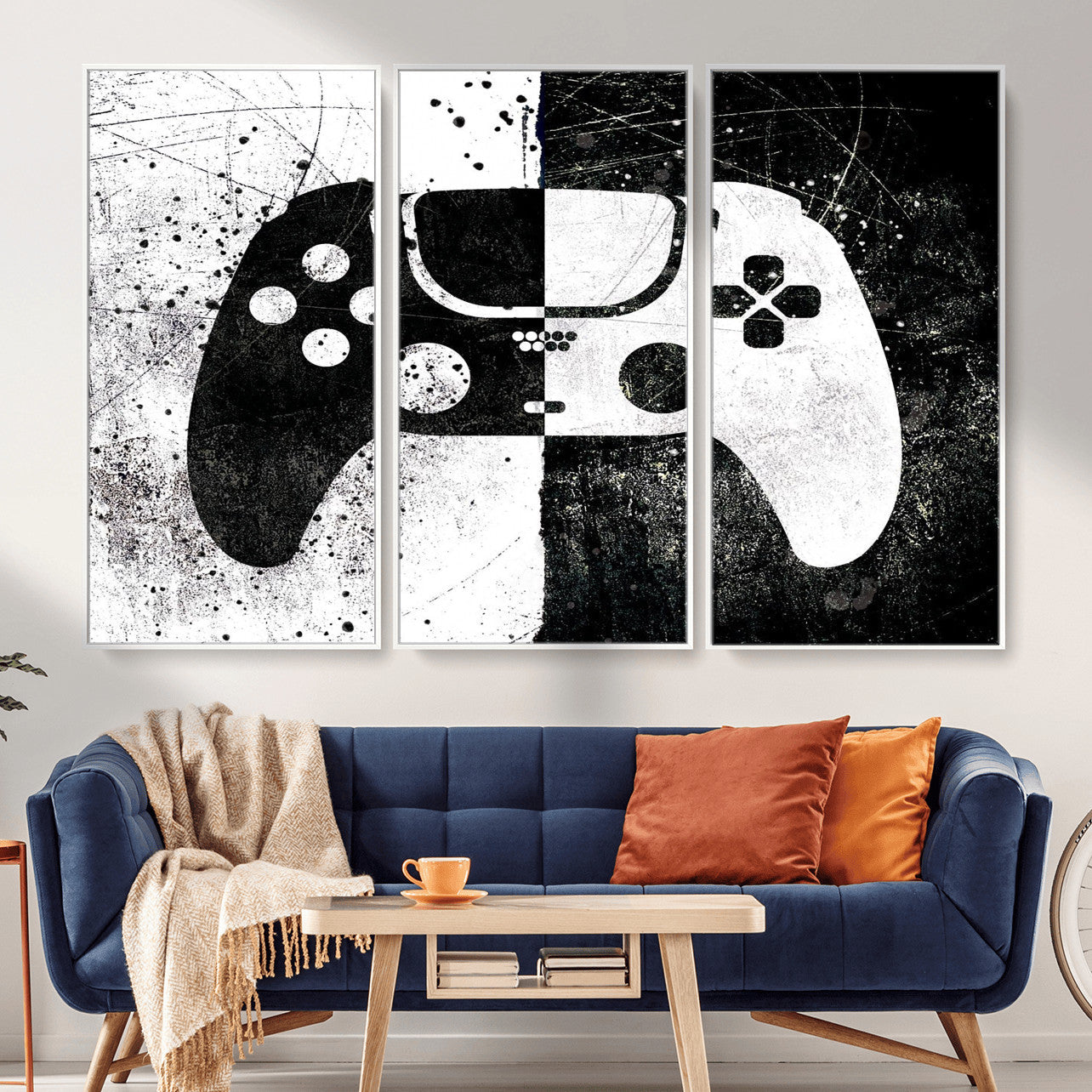 Abstract Gaming Controller Wall Art Canvas Print