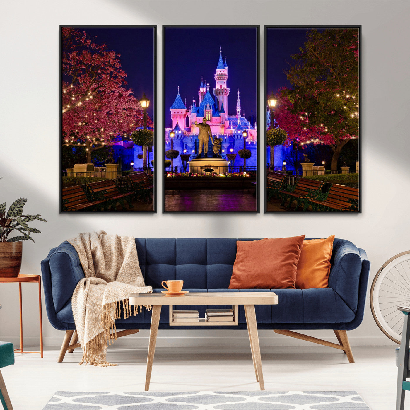 Castle Large Wall Art Disney Magic Kingdom Kids Room Decor -