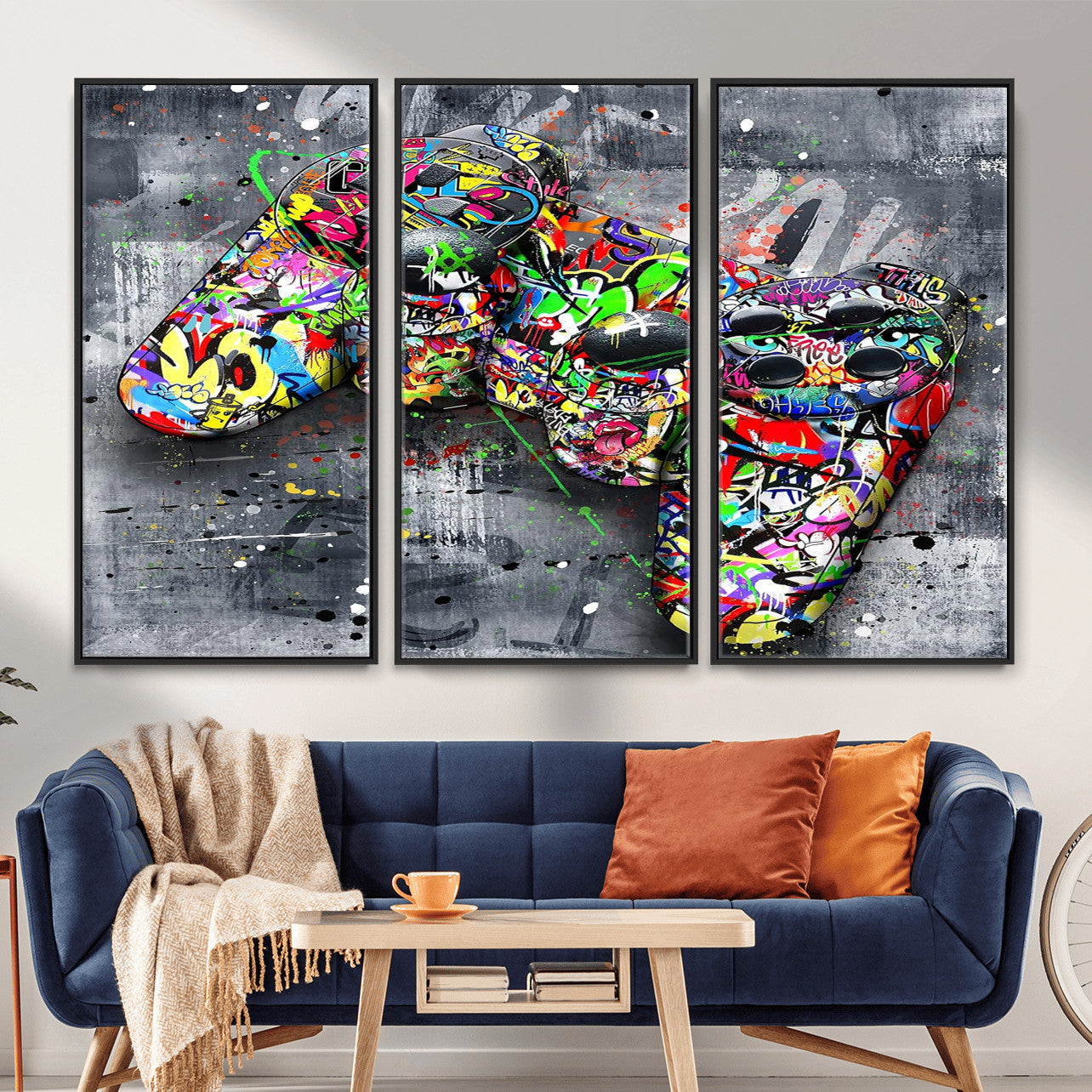 Graffiti Gaming Canvas Wall Art For Bedroom - Gaming Wall