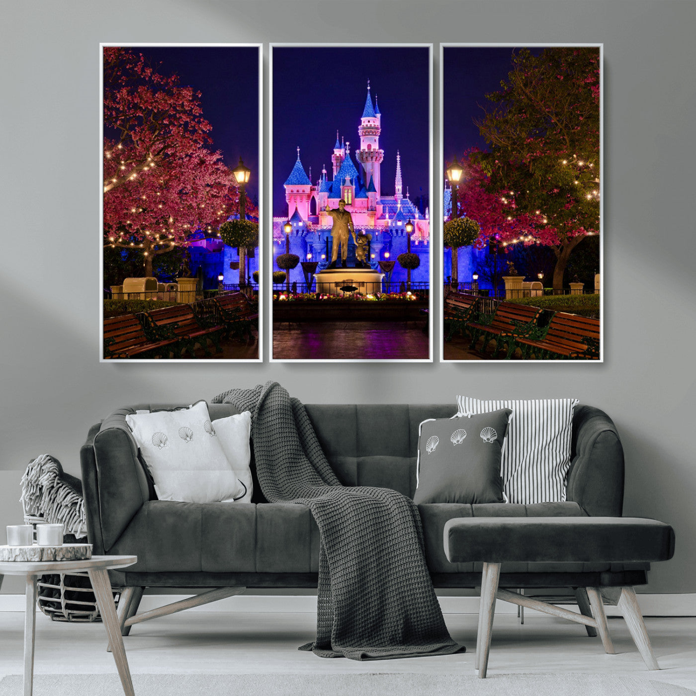 Castle Large Wall Art Disney Magic Kingdom Kids Room Decor -