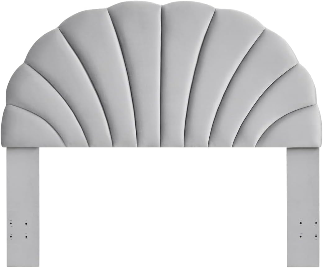 Crown Design Velvet Headboard for Elegant Bedroom Decor